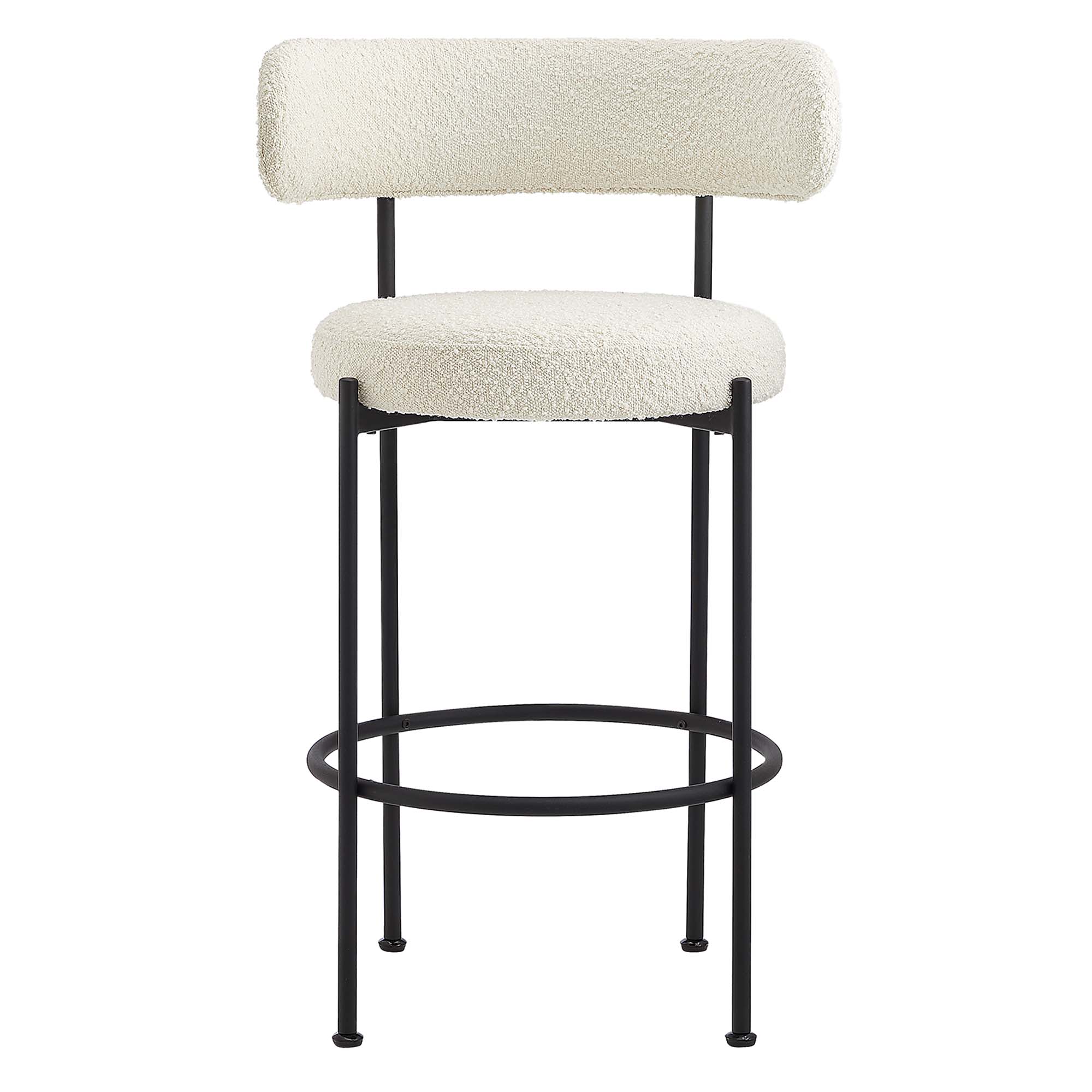 Albie Boucle Fabric Bar Stools