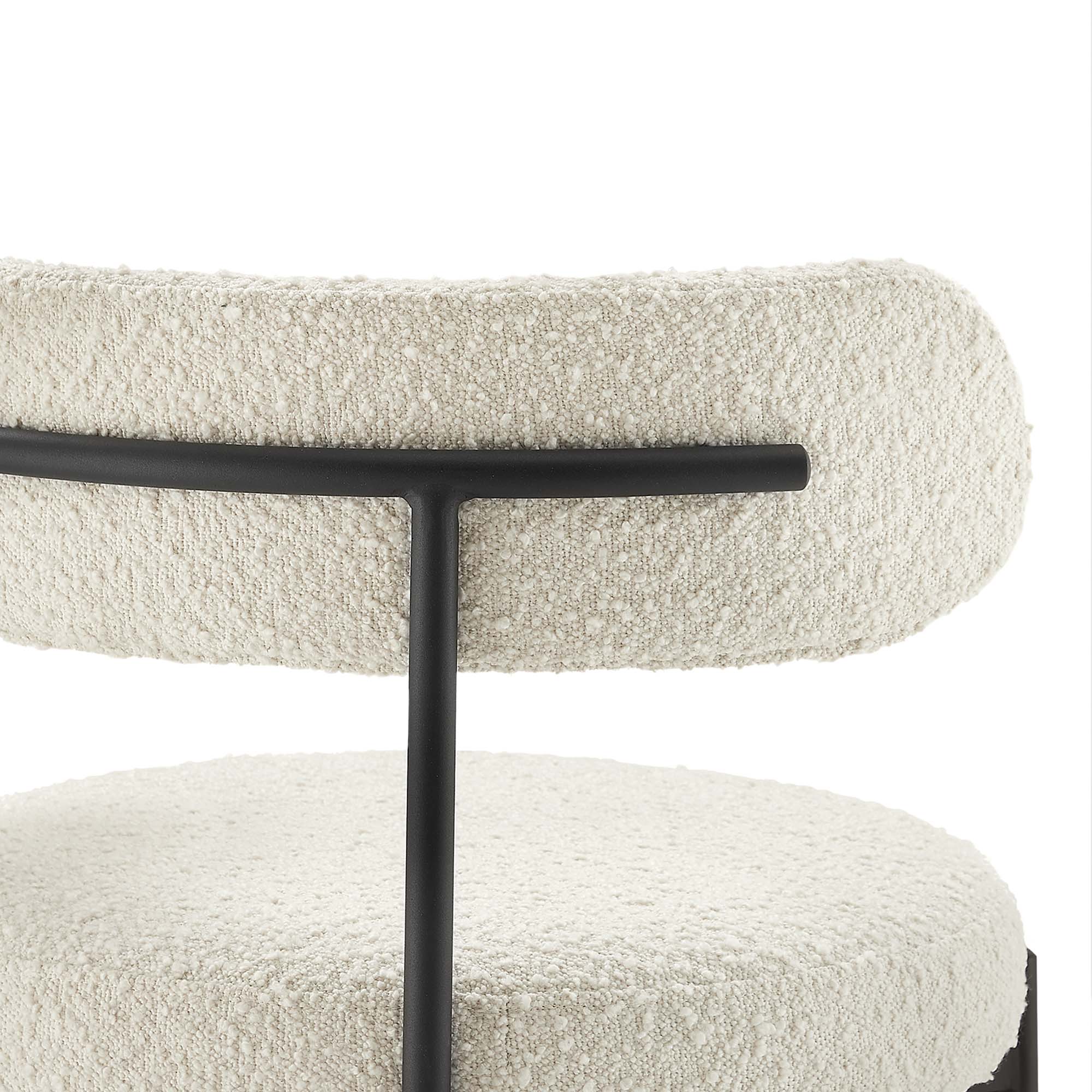 Albie Boucle Fabric Bar Stools