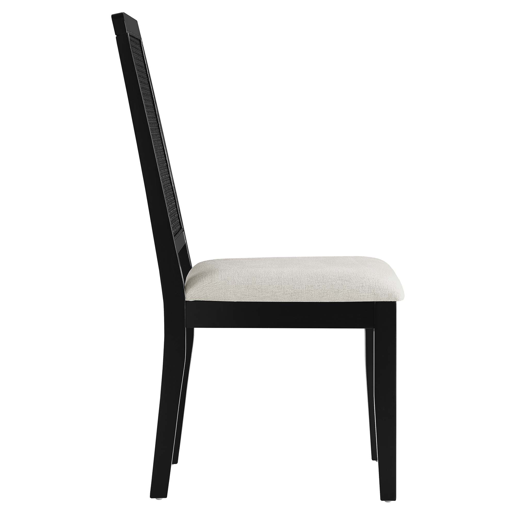 Arlo Faux Rattan and Wood Dining Side Chairs