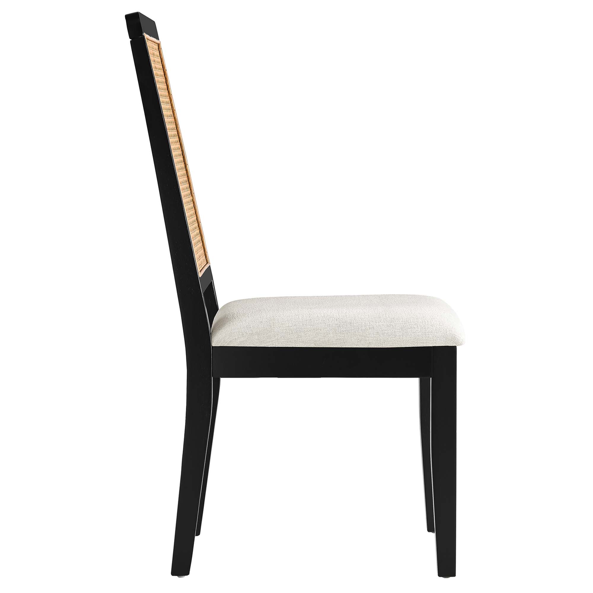 Arlo Faux Rattan and Wood Dining Side Chairs