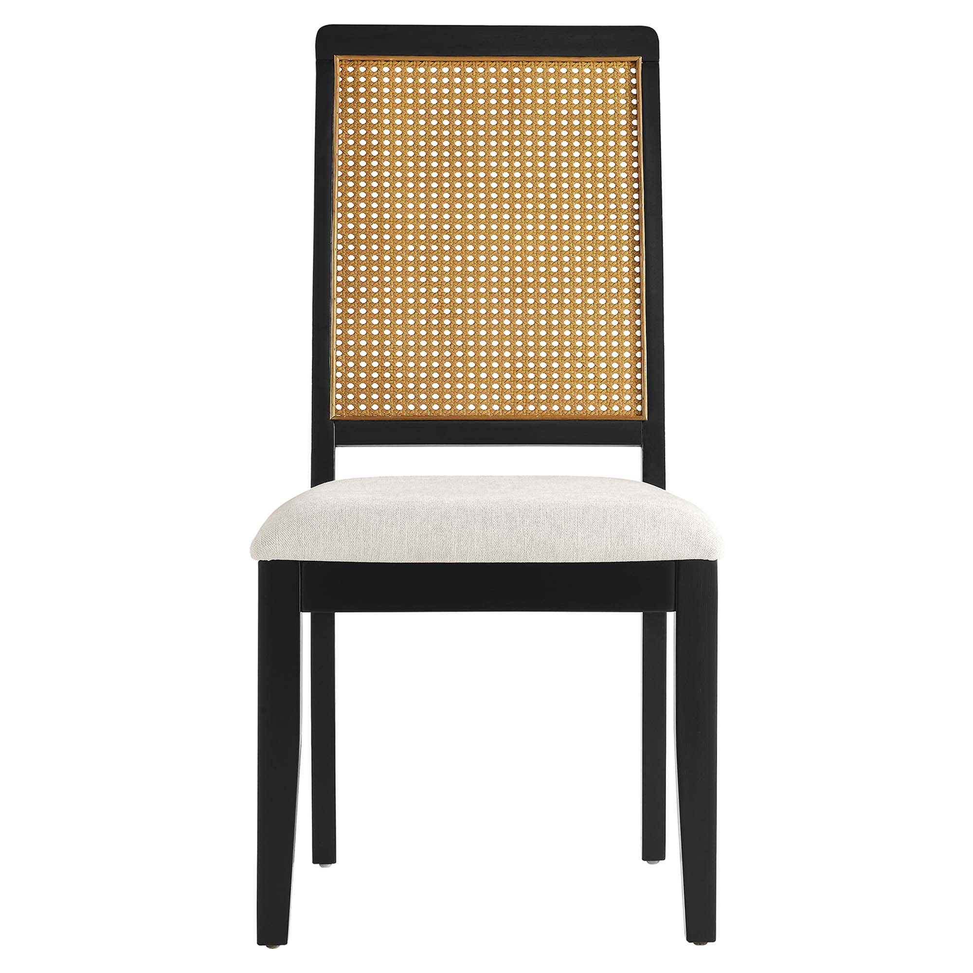 Arlo Faux Rattan and Wood Dining Side Chairs