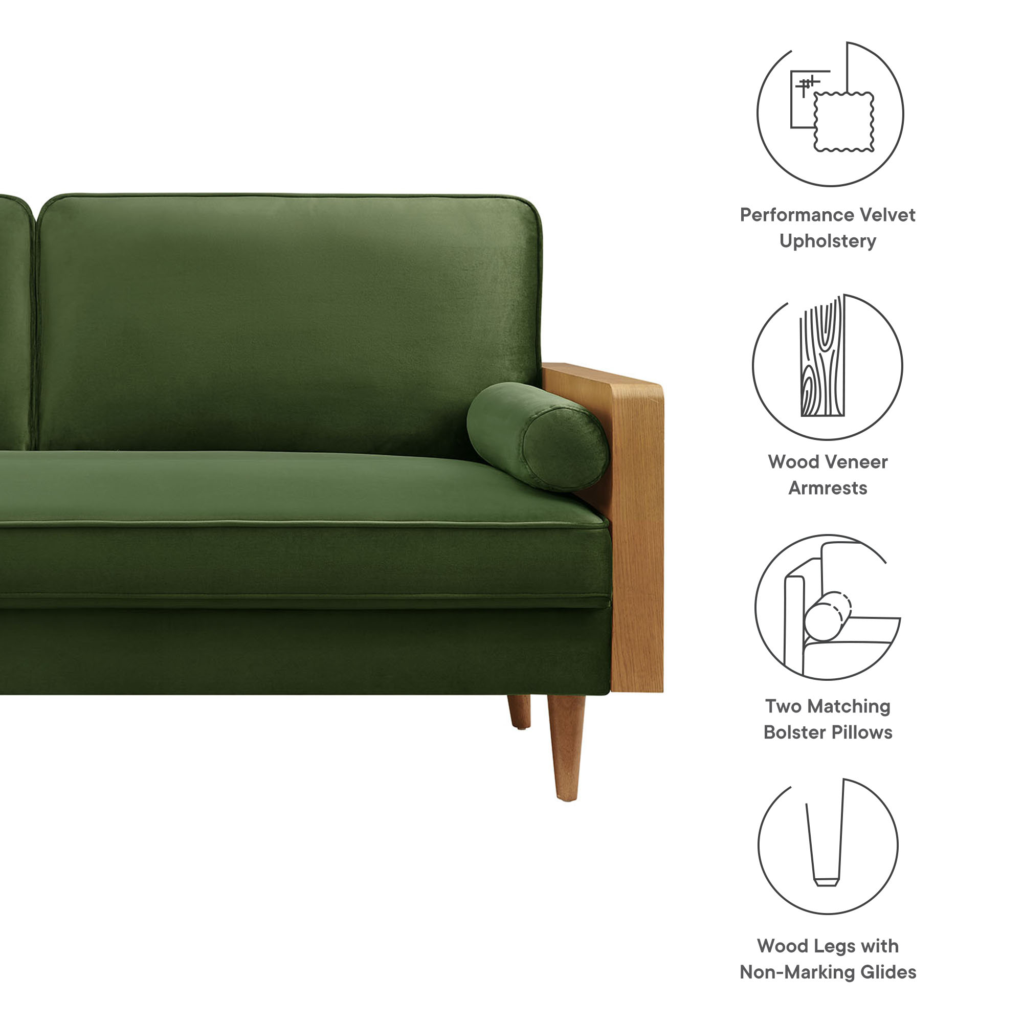 Kellan Performance Velvet Sofa