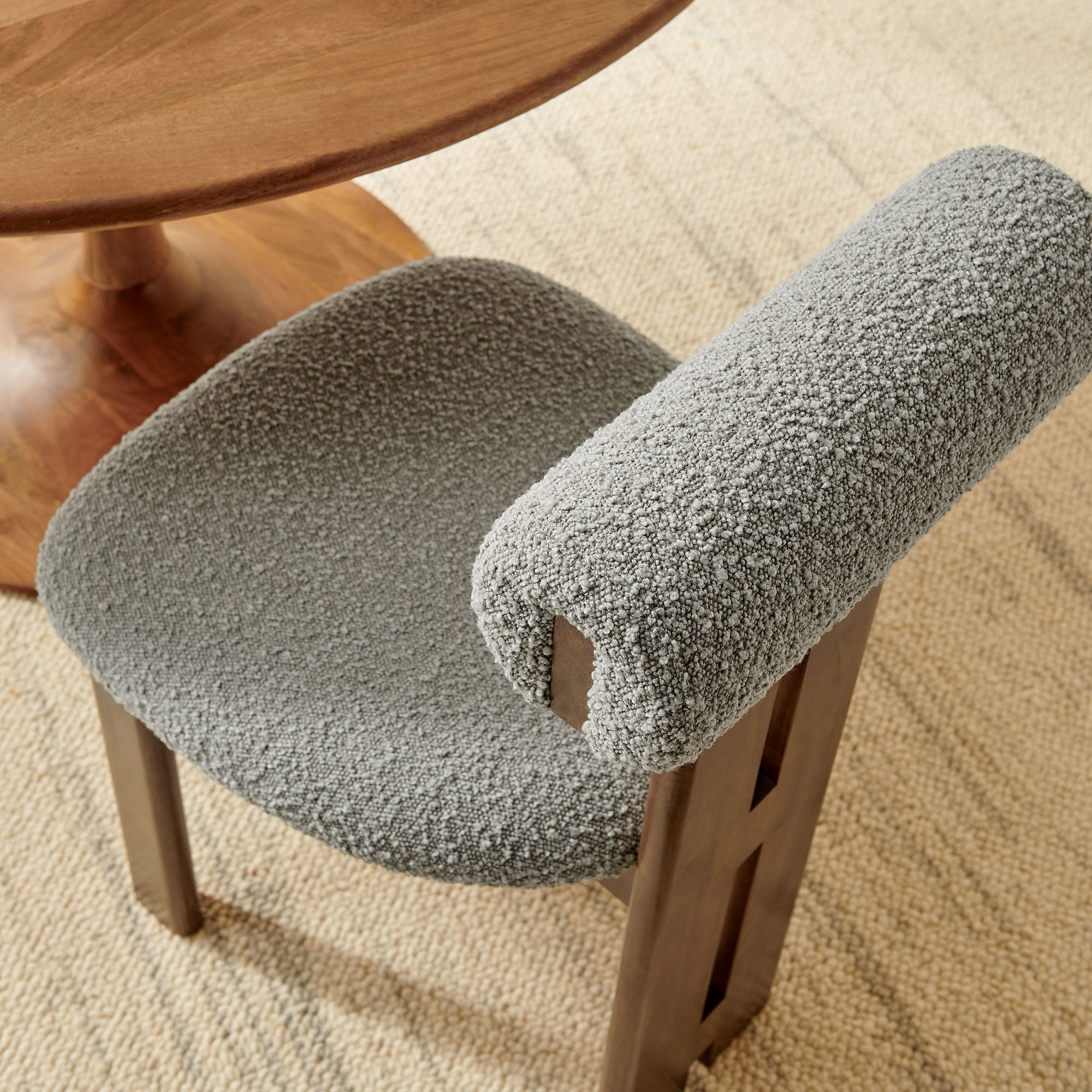 Torian Boucle Fabric Dining Chair
