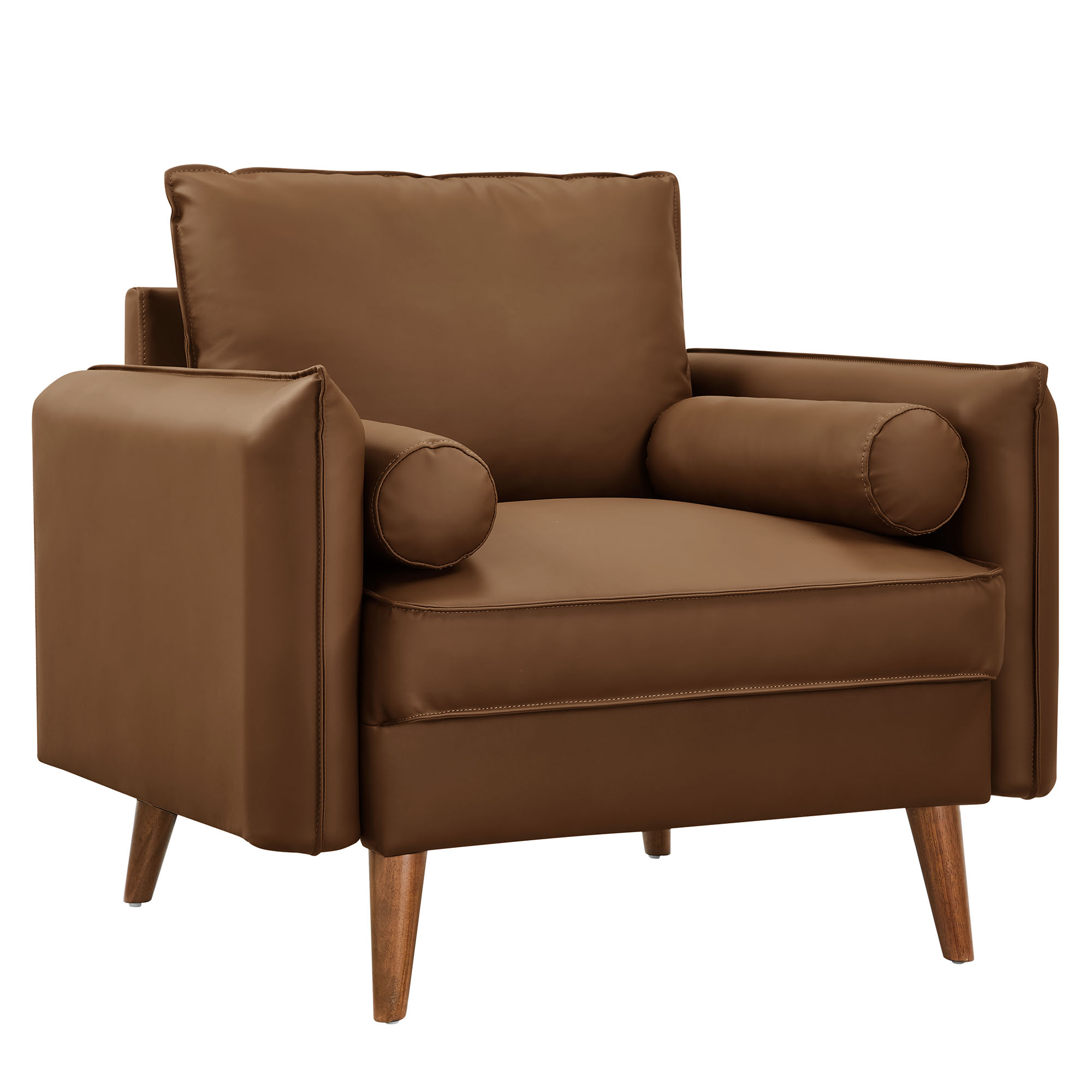Revive Upholstered Vegan Leather Accent Armchair