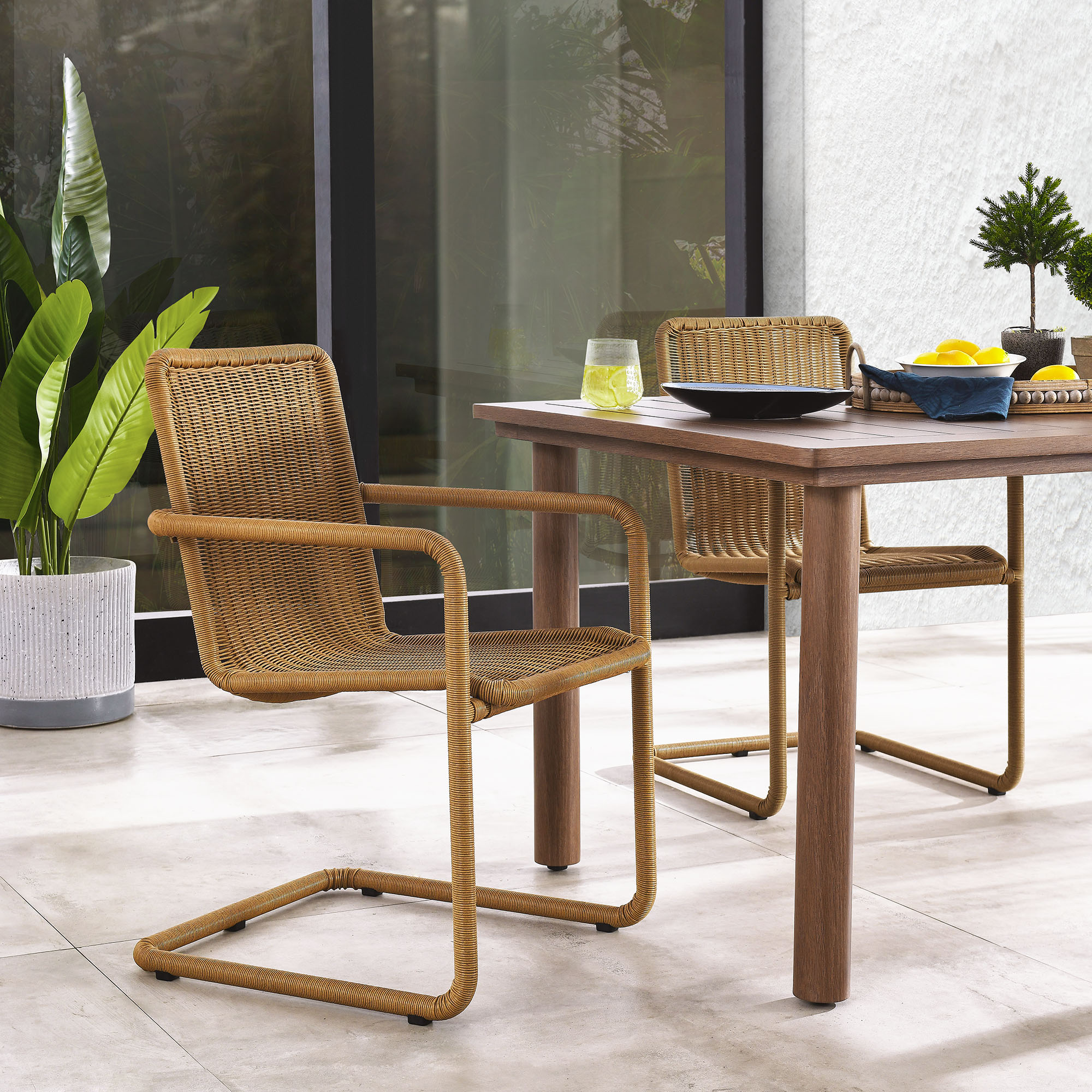Abacus Outdoor Patio Wicker Dining Chairs