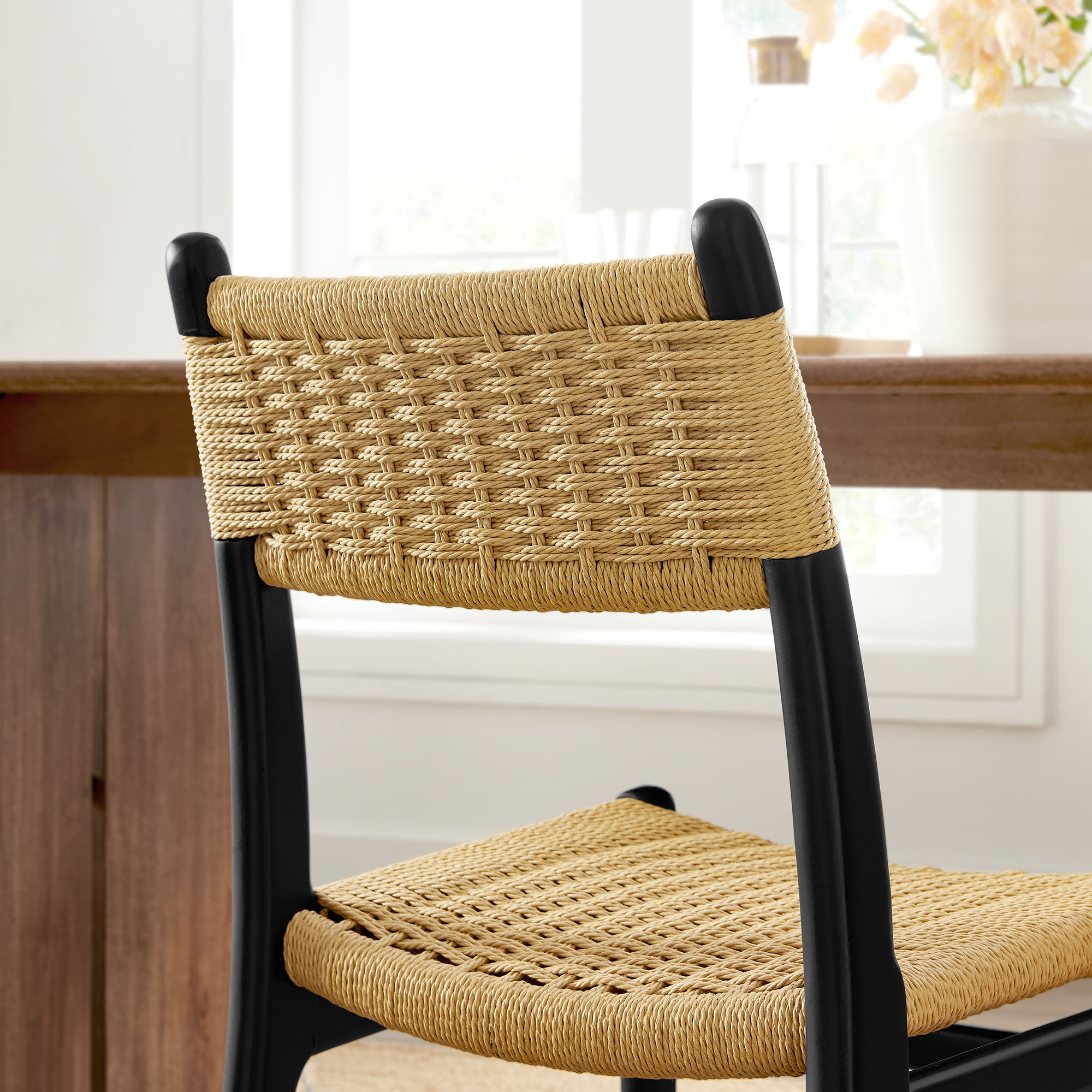 Wynn Rope and Wood Dining Side Chairs