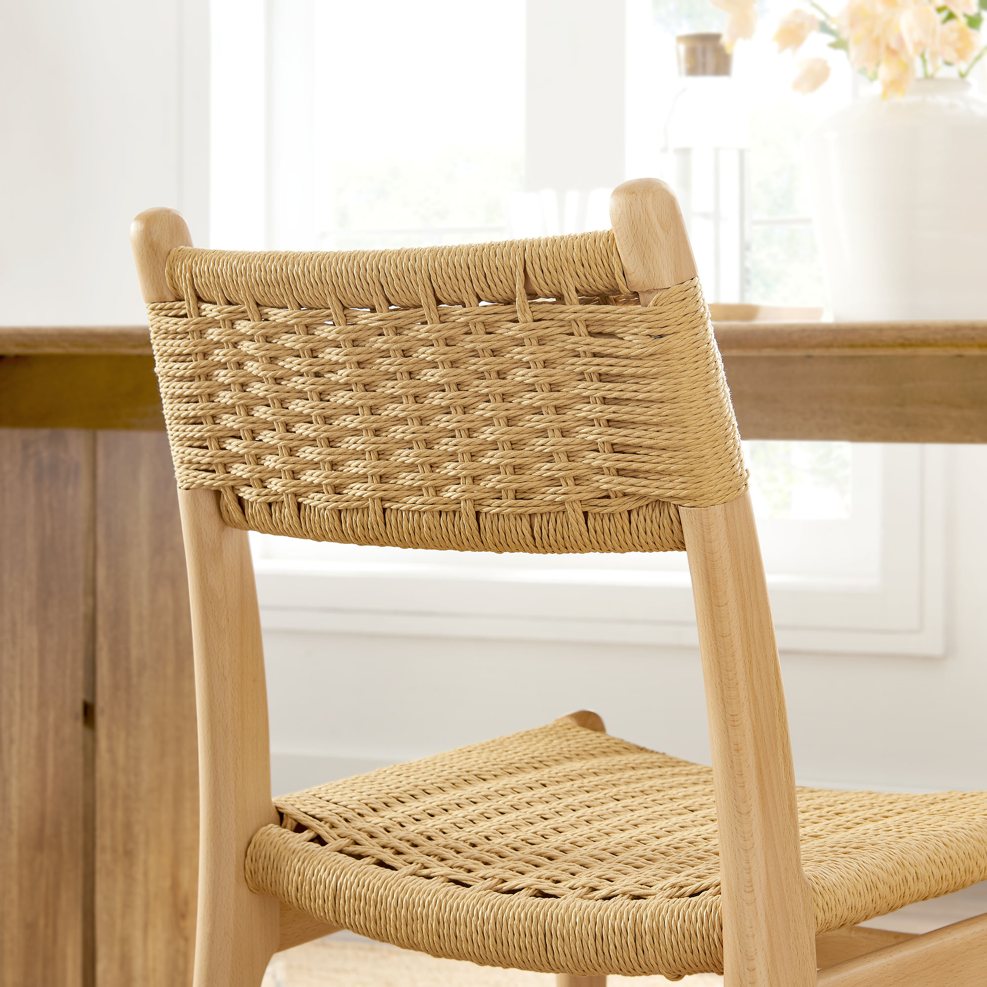Wynn Rope and Wood Dining Side Chairs