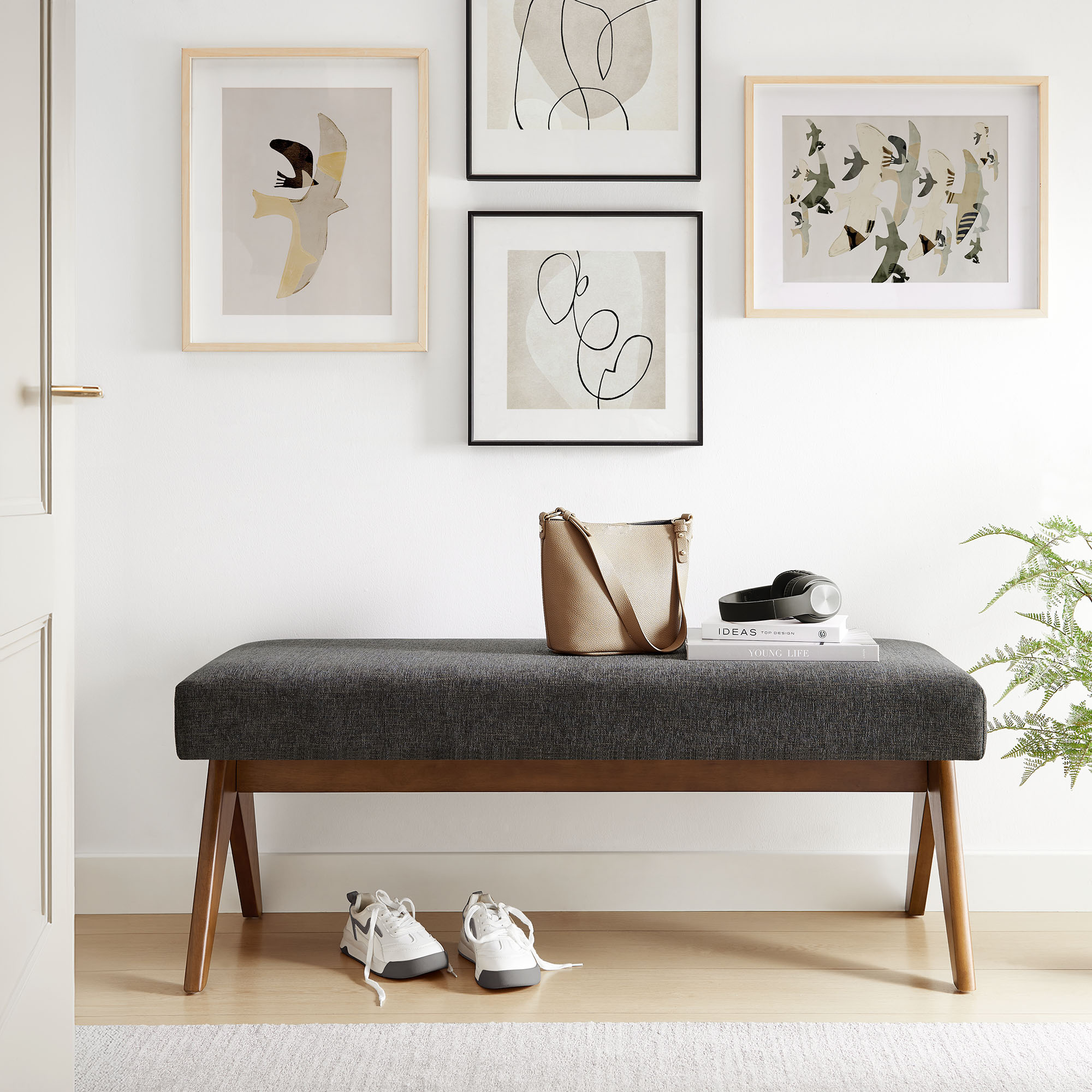 Lyra 47" Fabric Upholstered Bench