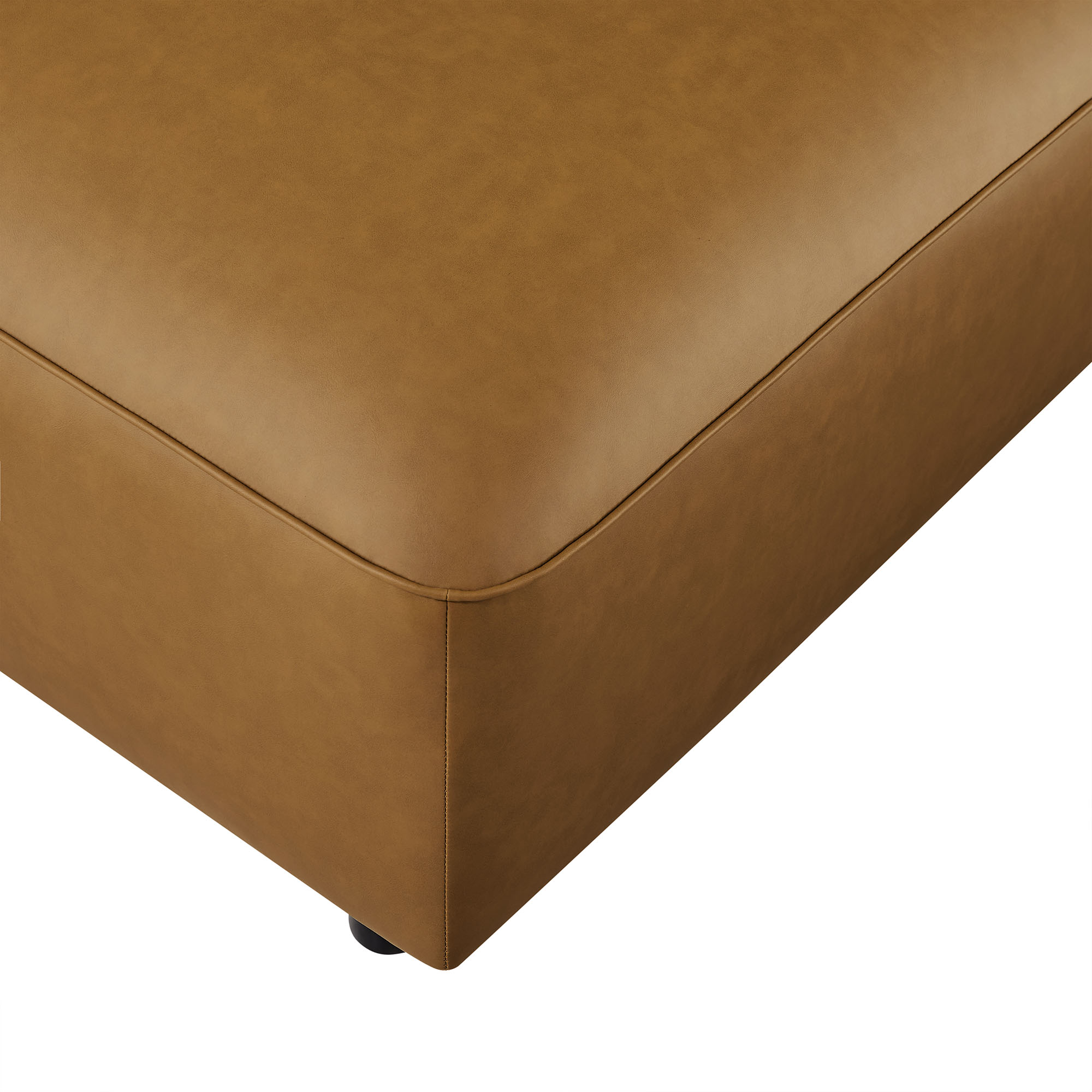 Auren Upholstered Vegan Leather Ottoman