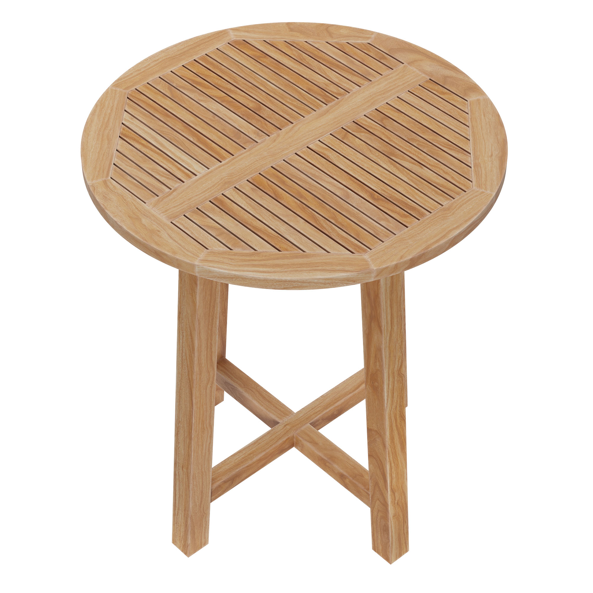 Wellspring 3-Pc Outdoor Patio Teak Wood Bar Set