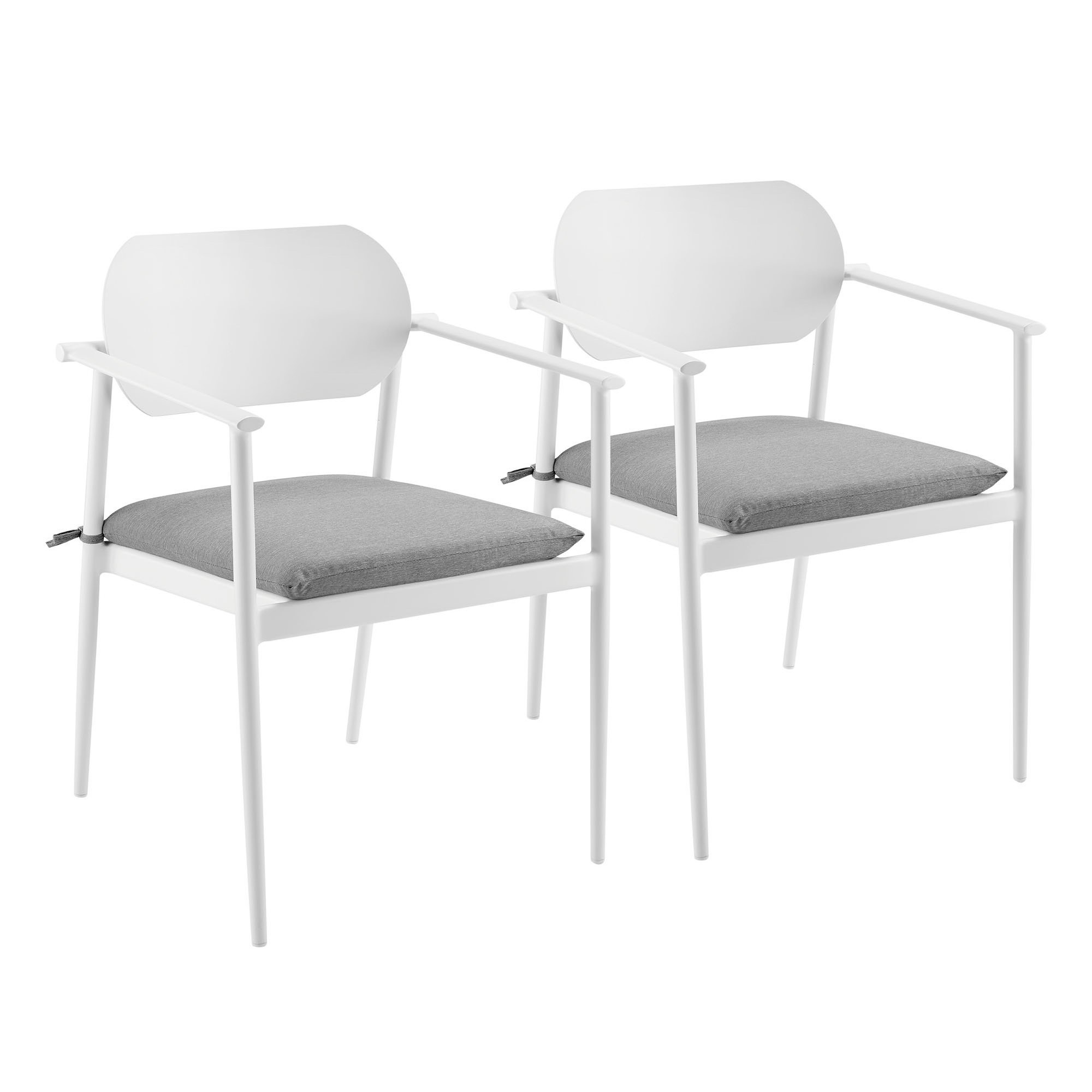 Aeris Stackable Outdoor Patio Aluminum Dining Armchair