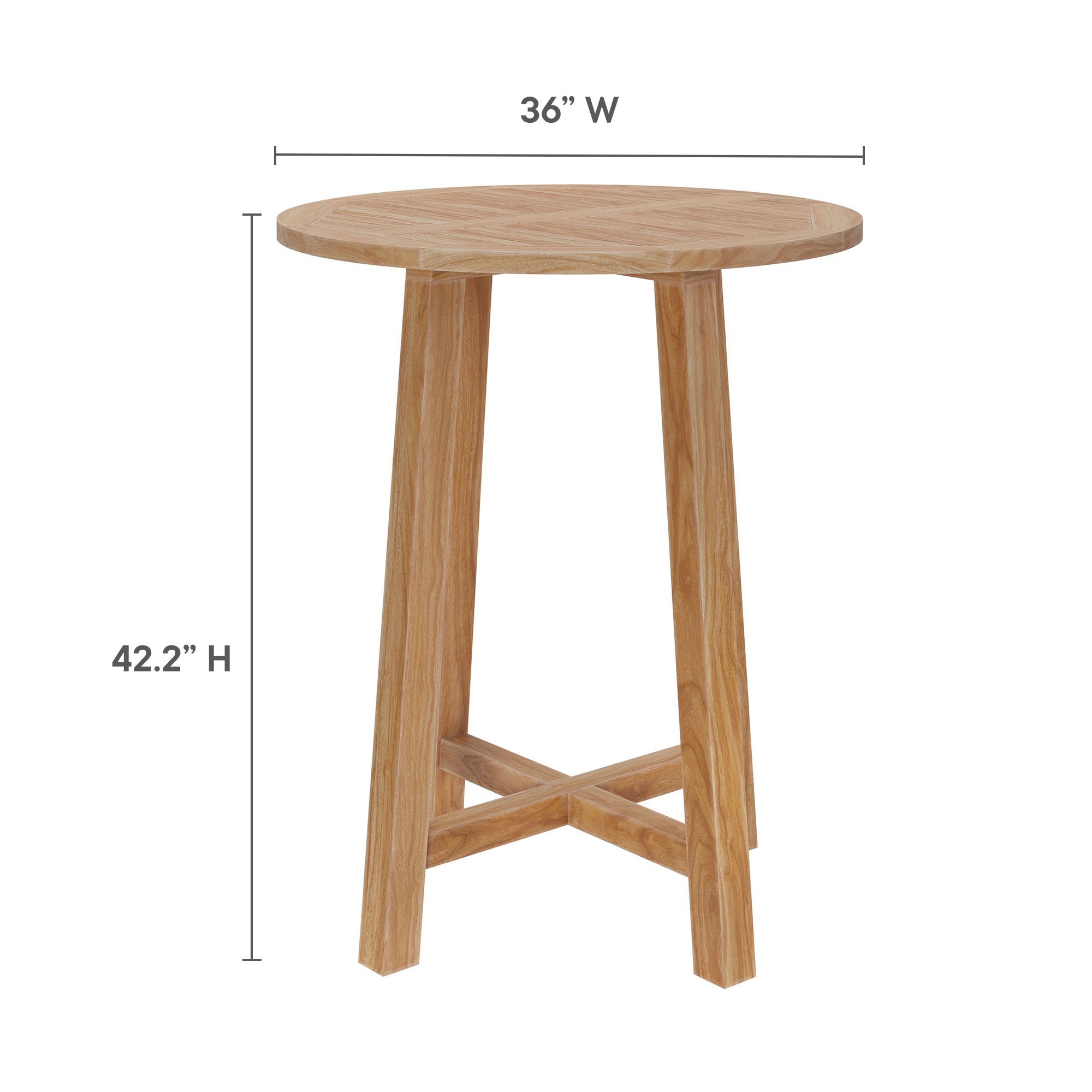 Wellspring 3-Pc Outdoor Patio Teak Wood Bar Set