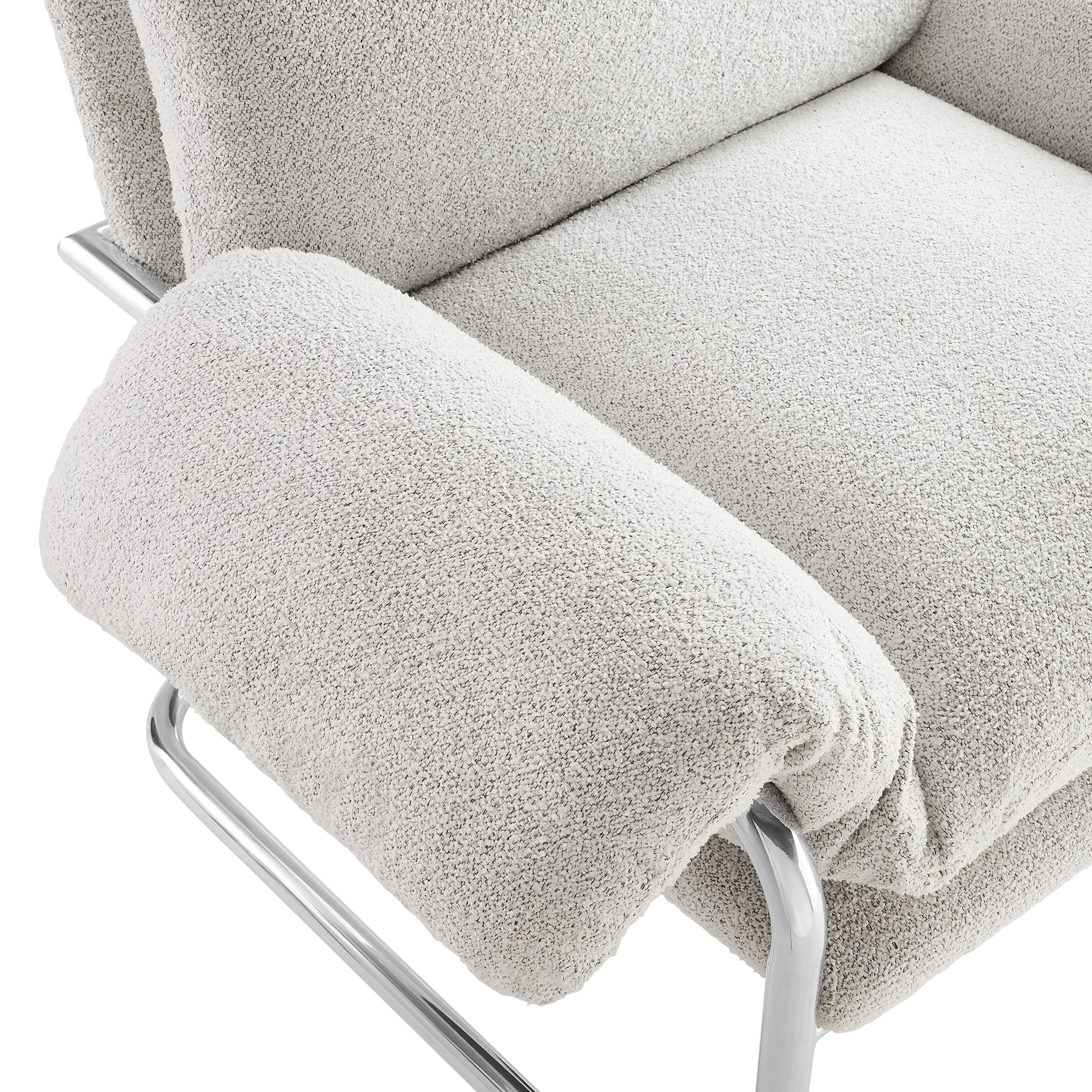 Ansel Boucle Fabric Accent Chair