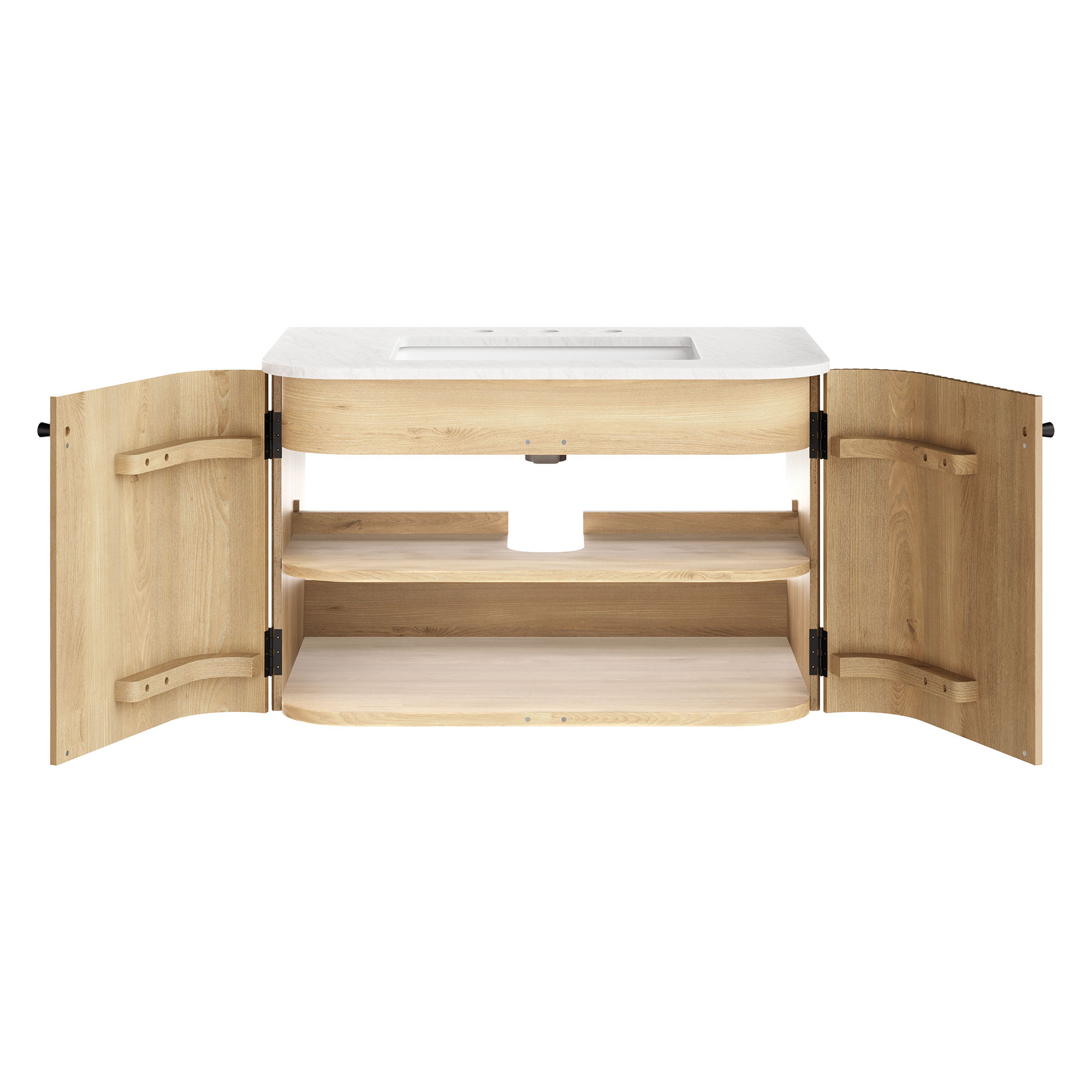 Zia 30" Wall-Mount Bathroom Vanity with Marble Sink