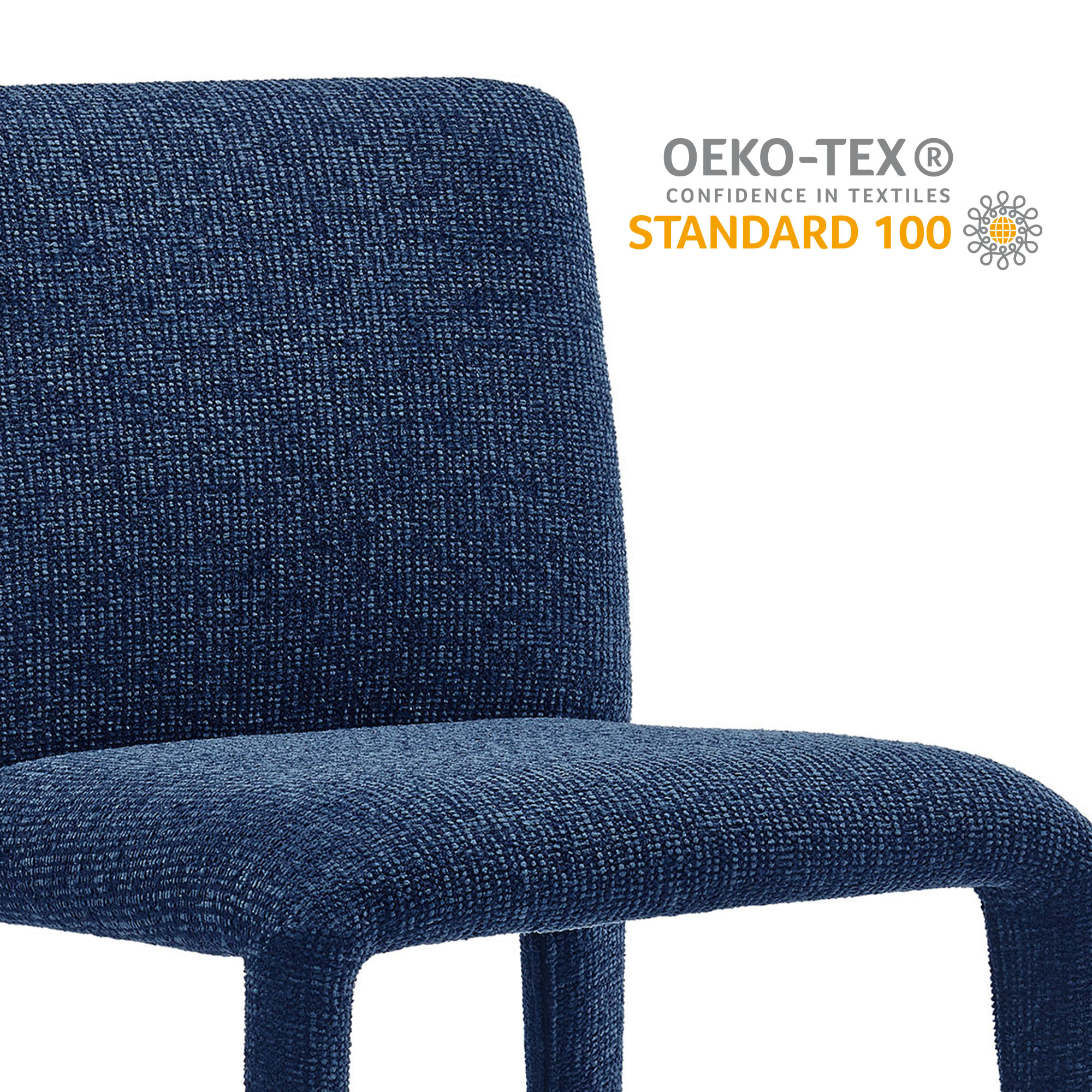 Rhodes Fabric Upholstered Dining Chair in Dove Gray