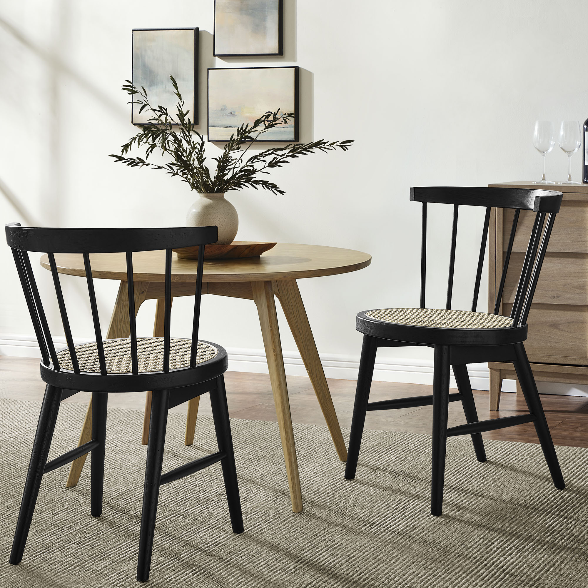 Lykke Curved Spindle Back Dining Chairs