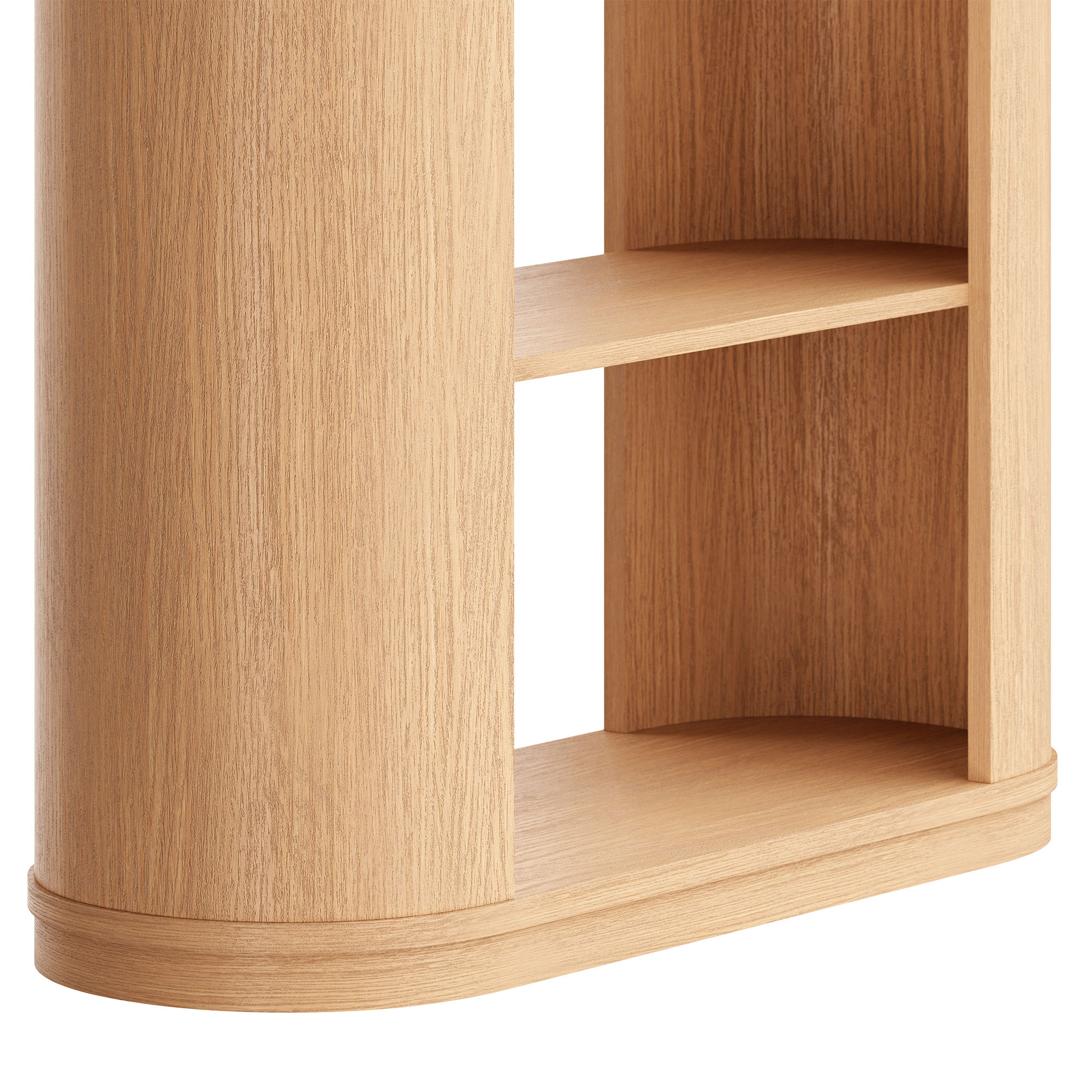 Aspect 74" Curved 4-Tier Bookshelf