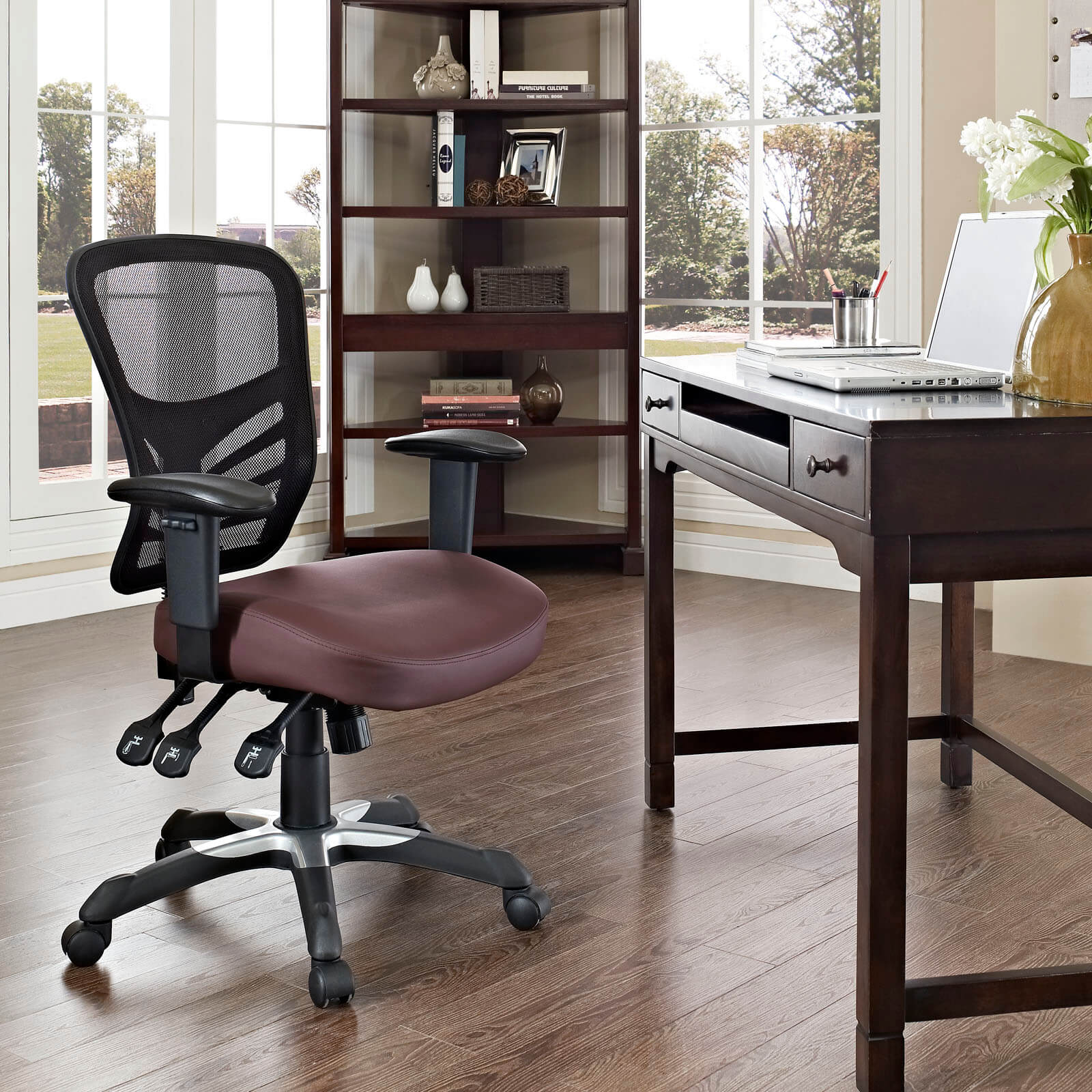 Articulate Vinyl Office Chair, Black by Modway Furniture