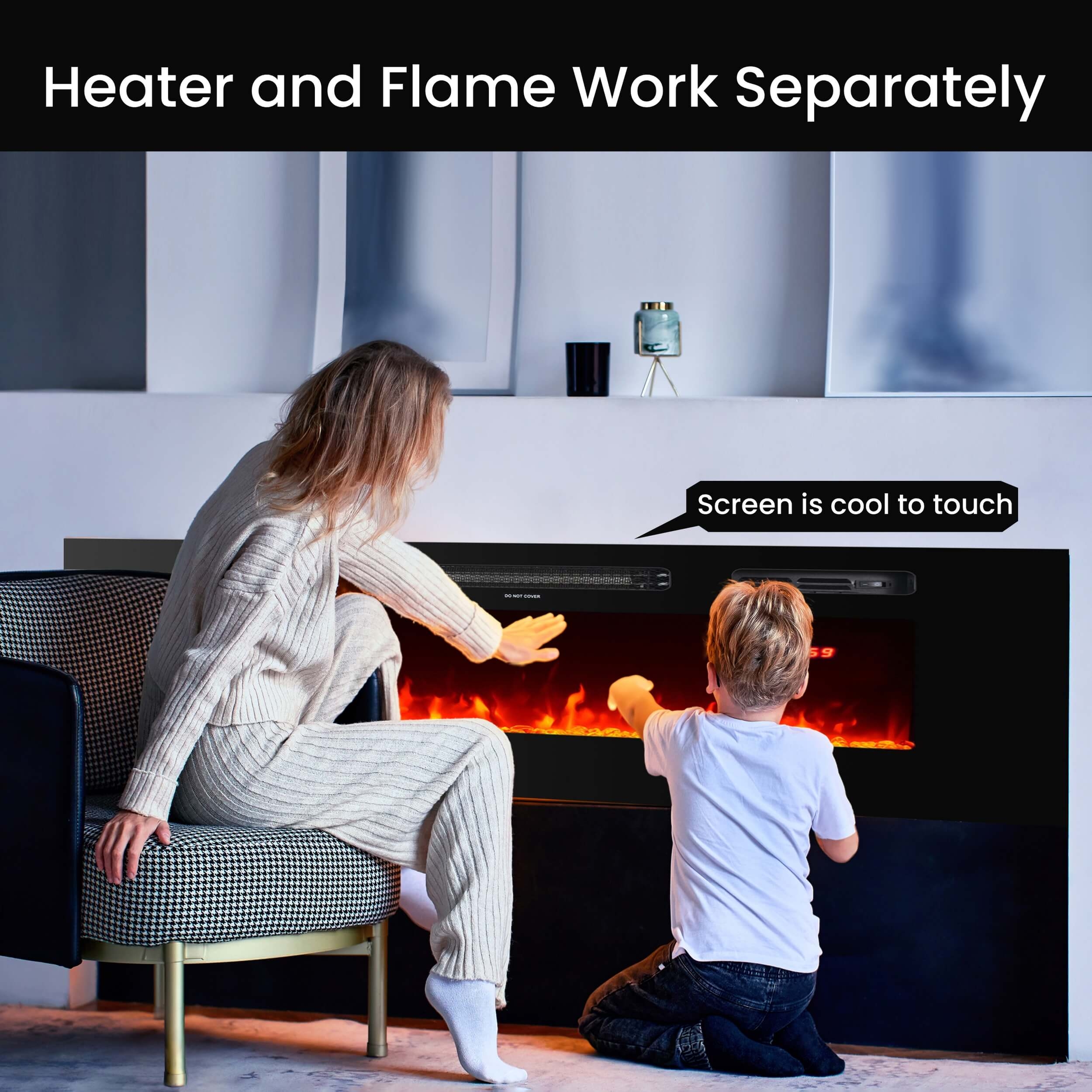 Wall Mounted 32" Electric Fireplace