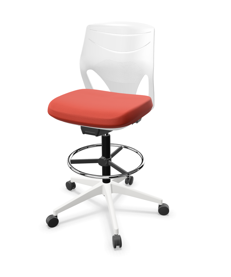 Efit 40 Adjustable Swivel Office Draughtsman Chair w/Footrest & Synchro Mechanism