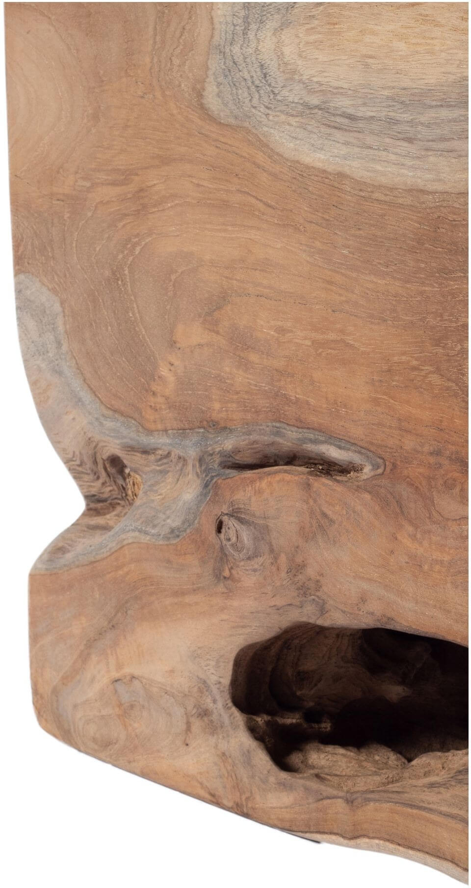 Natural Teak Wood End Table