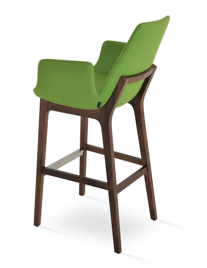 Eiffel Wood Arm Barstool