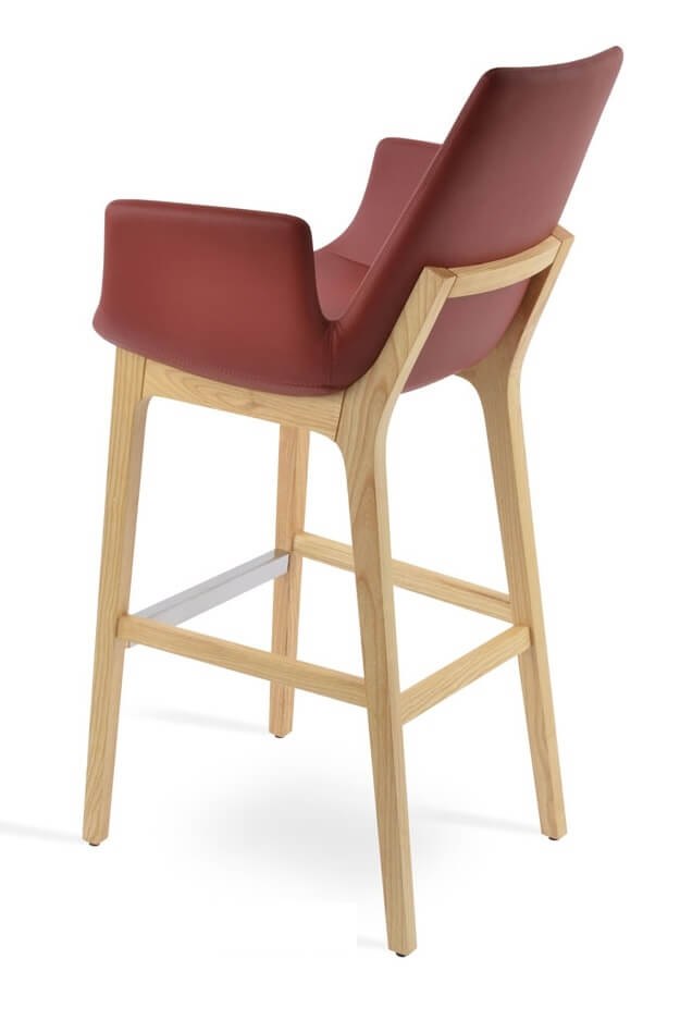 Eiffel Wood Arm Barstool