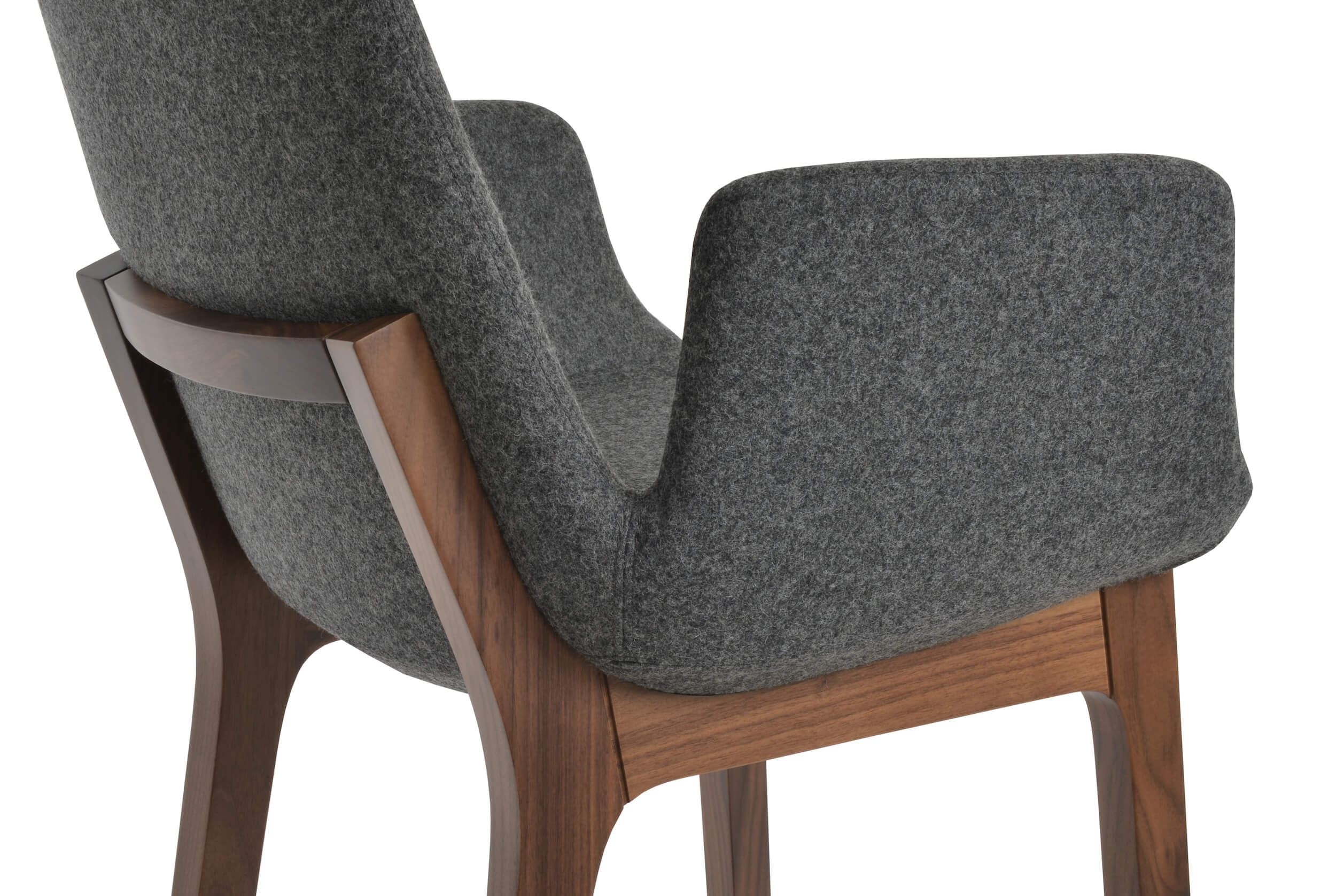 Eiffel Wood Arm Counter Stool