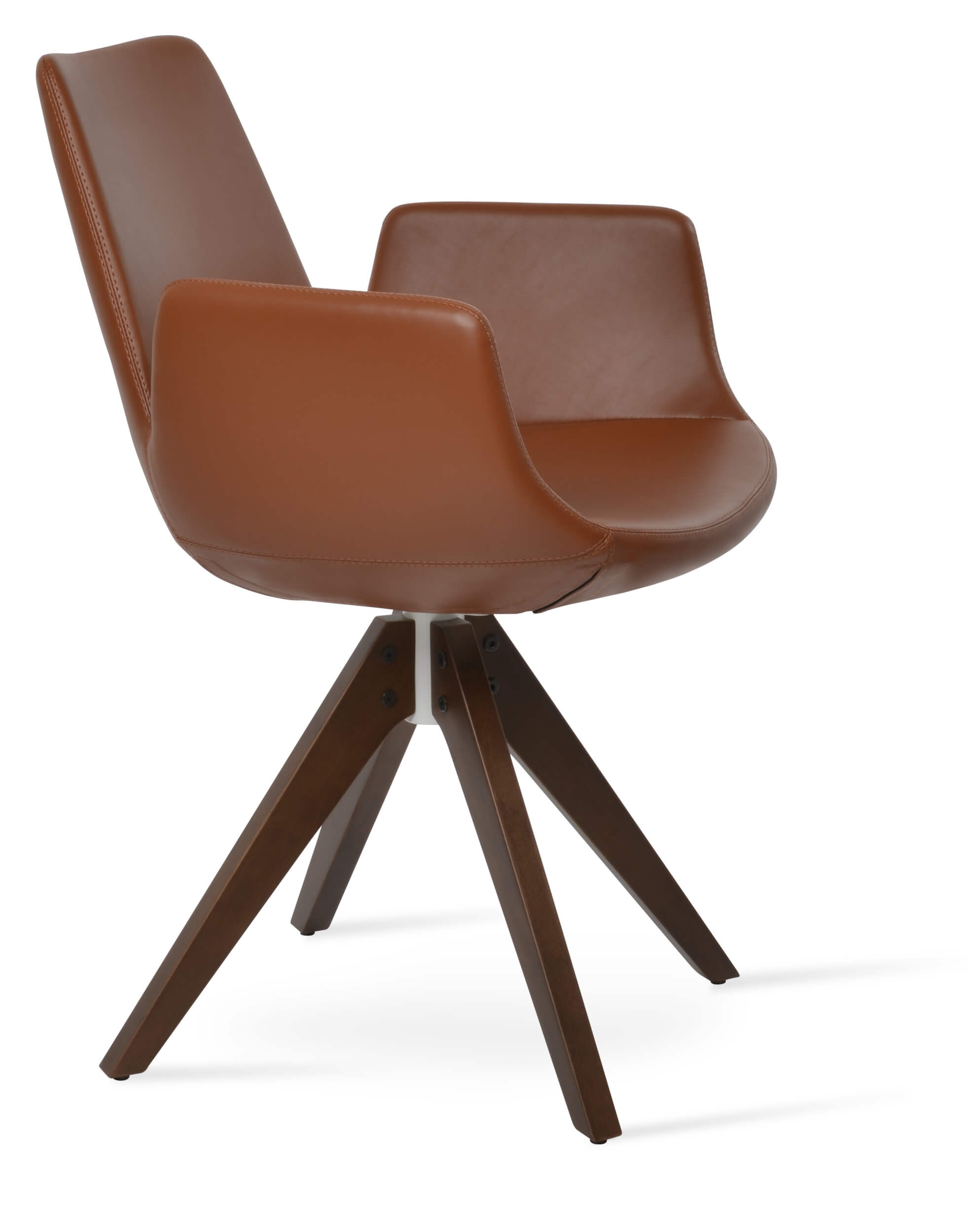 Eiffel Pyramid Swivel Dining Arm Chair