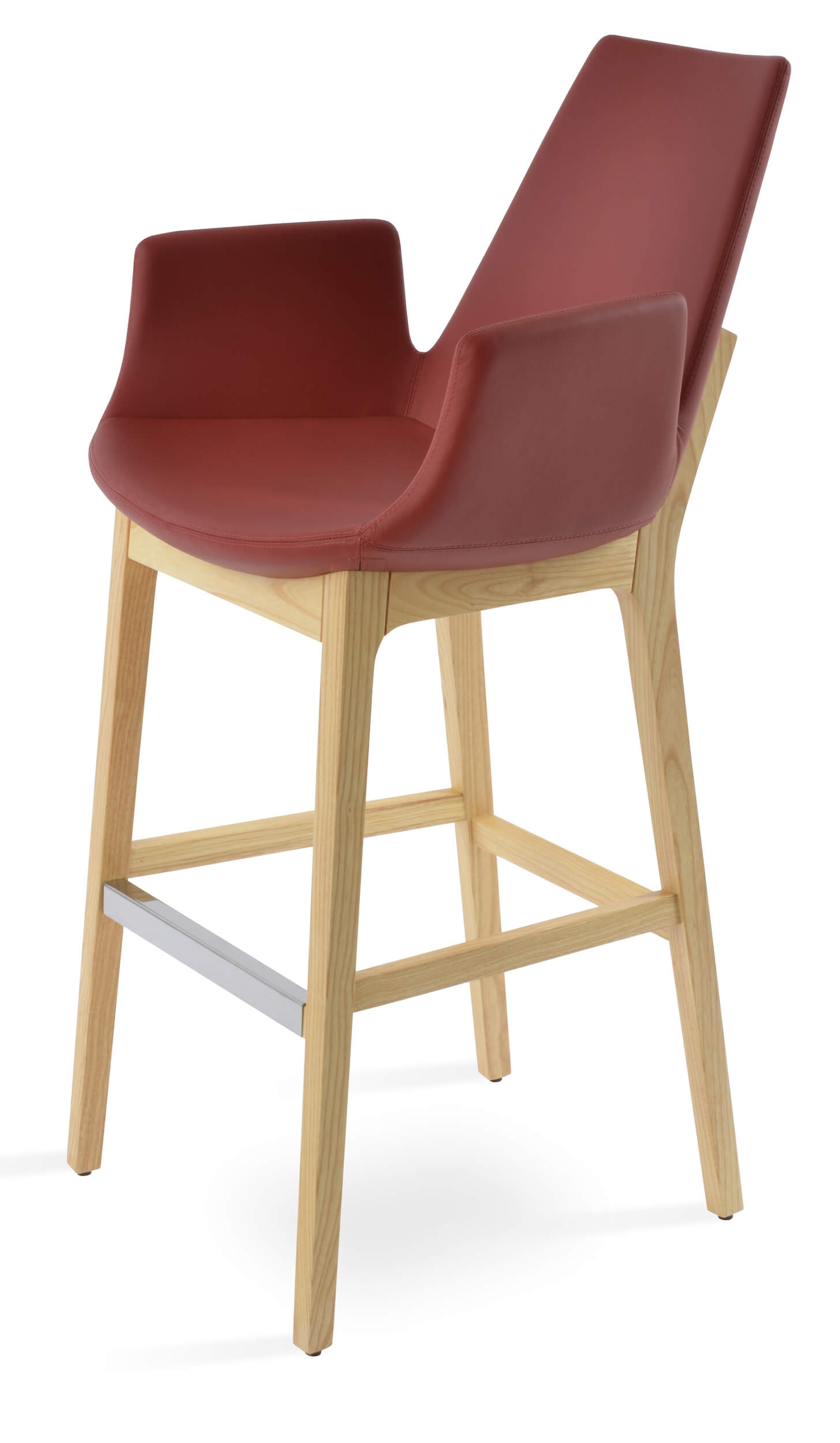 Eiffel Wood Arm Barstool