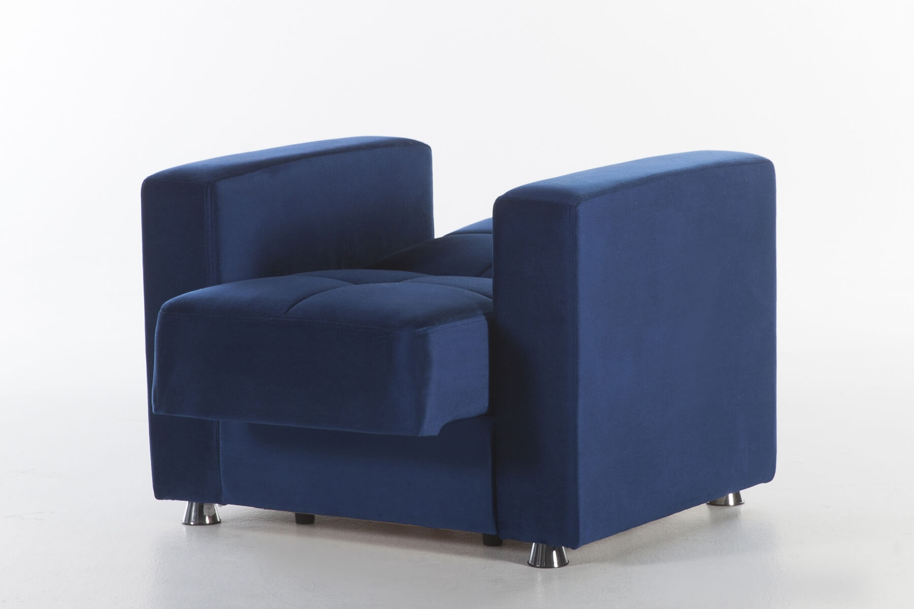 Elegant Sleeper Microfiber/PU Storage Armchair