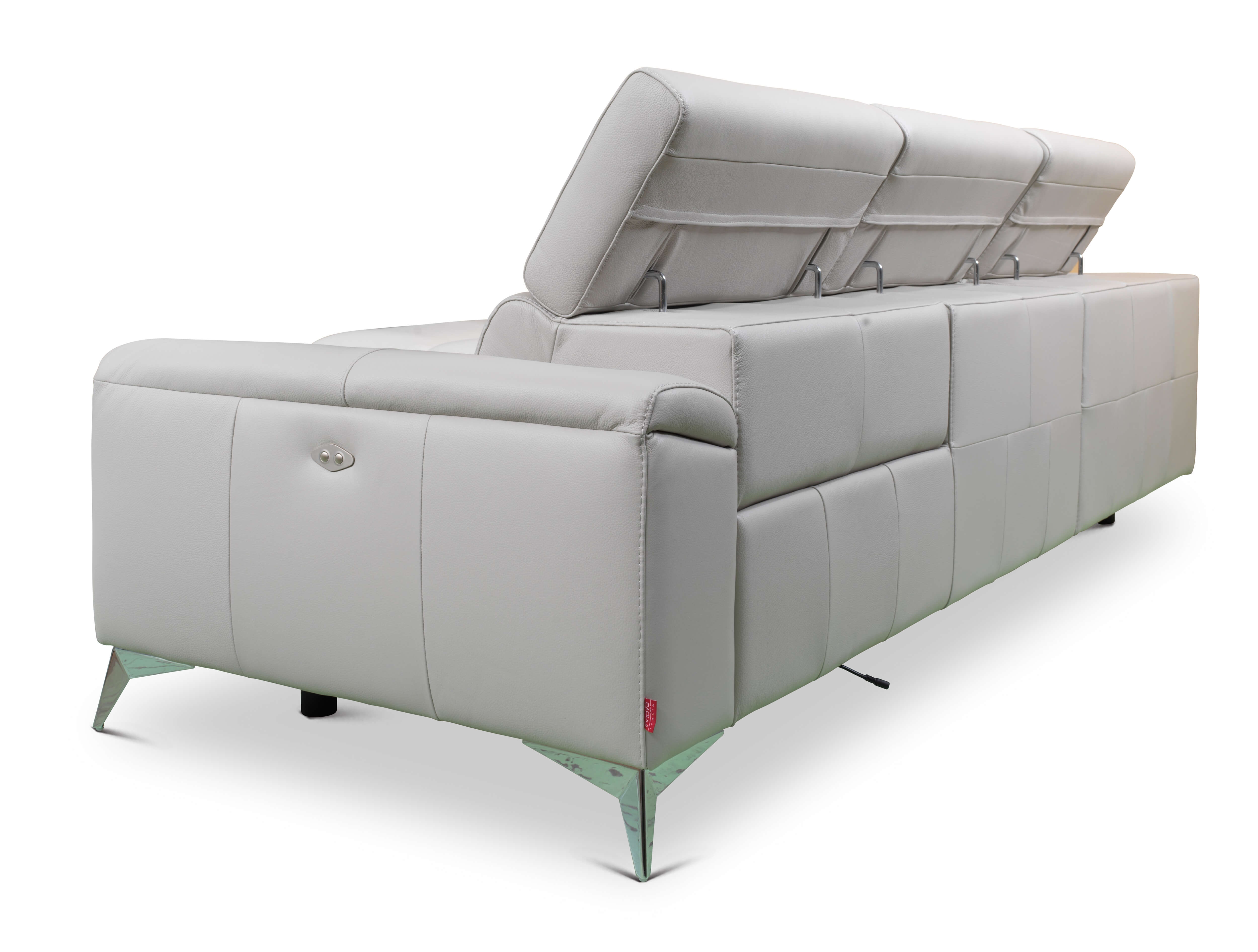 Allison Leather L-Shaped Sectional Sofa w/Power Recliner