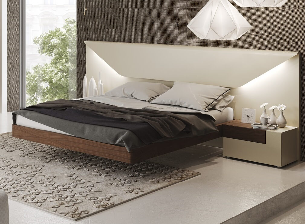 Elena LED Platform Bed, King Size