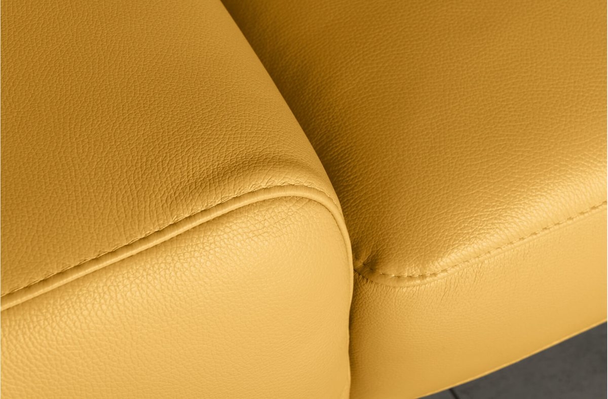 Elise Leather L-Shaped Sectional Sofa, Right Facing Chaise