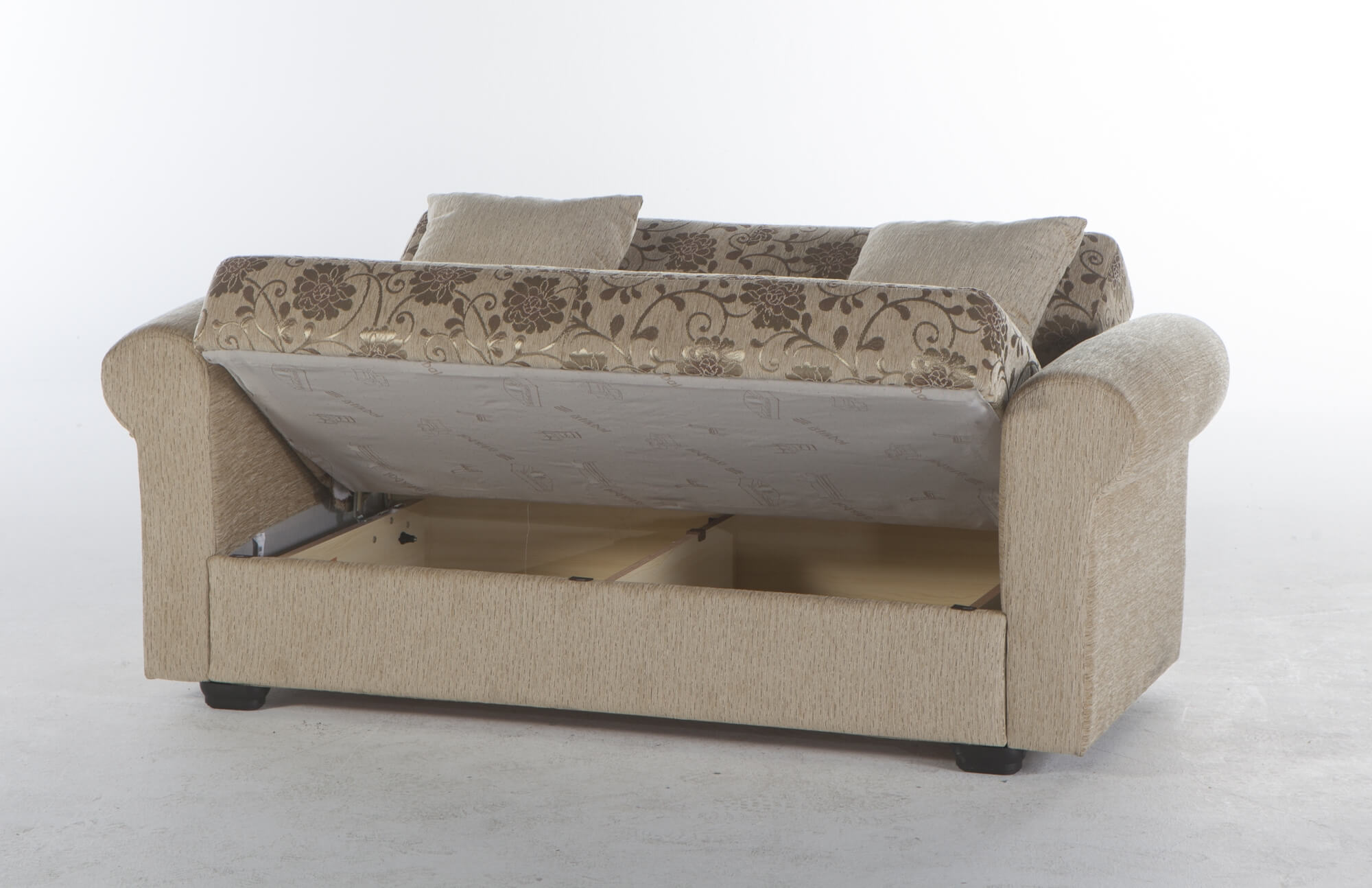 Elita Fabric Storage Sleeper Living Room Set