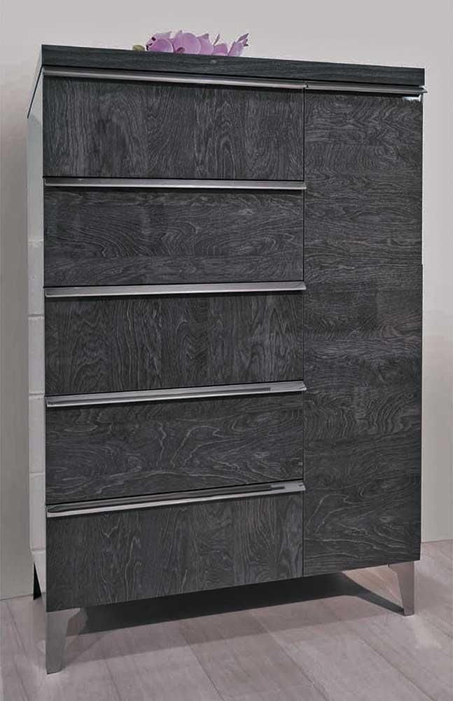 Elite ESF Wood Veneer Chest w/5 Drawers & 1 Door