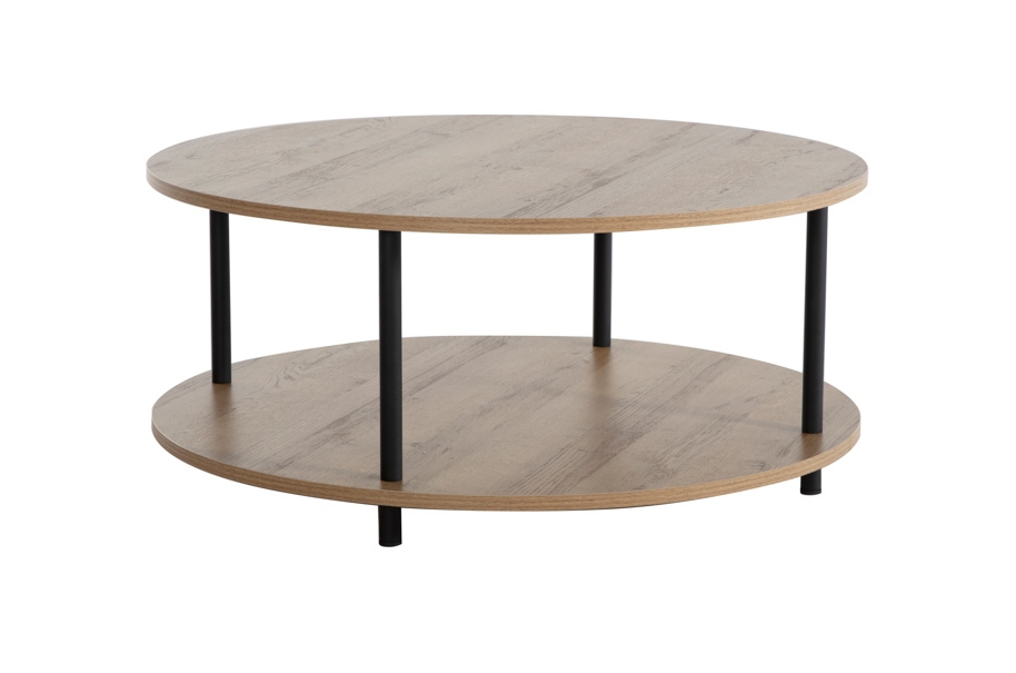 Elton Wood/Metal Round Coffee Table
