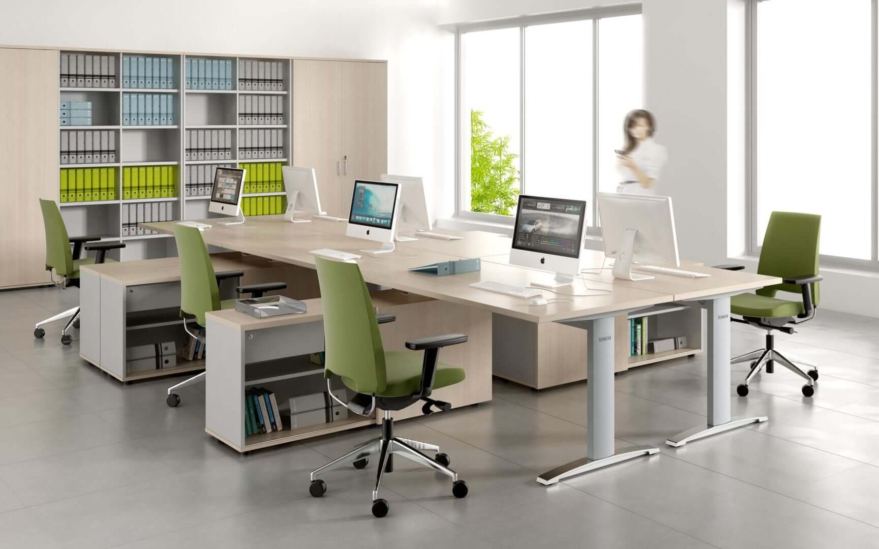 Ergonomic Master MFC Office Desk w/Managerial Side Storage