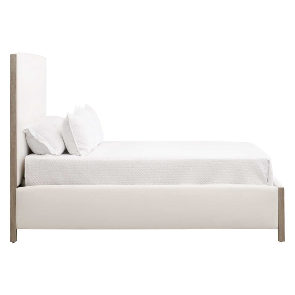 Emmett Fabric/Wood Panel Bed, Queen Size