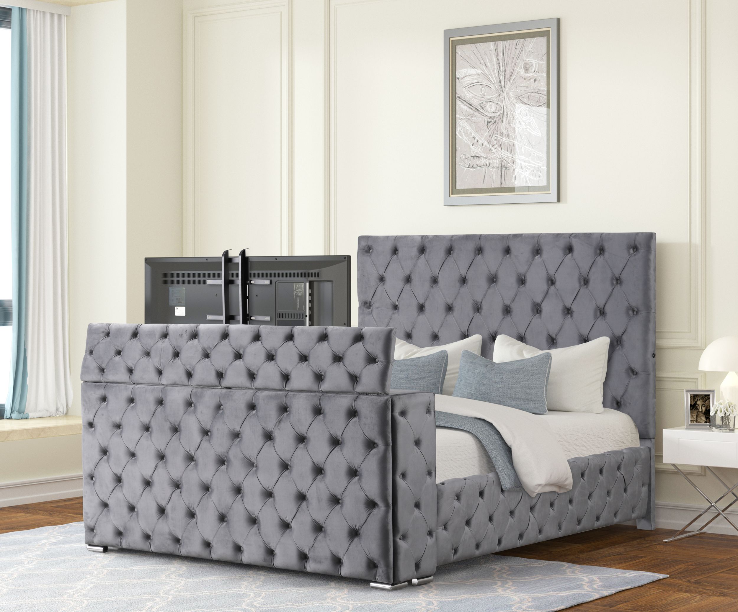 Encore Upholstered Sleigh Storage Bed