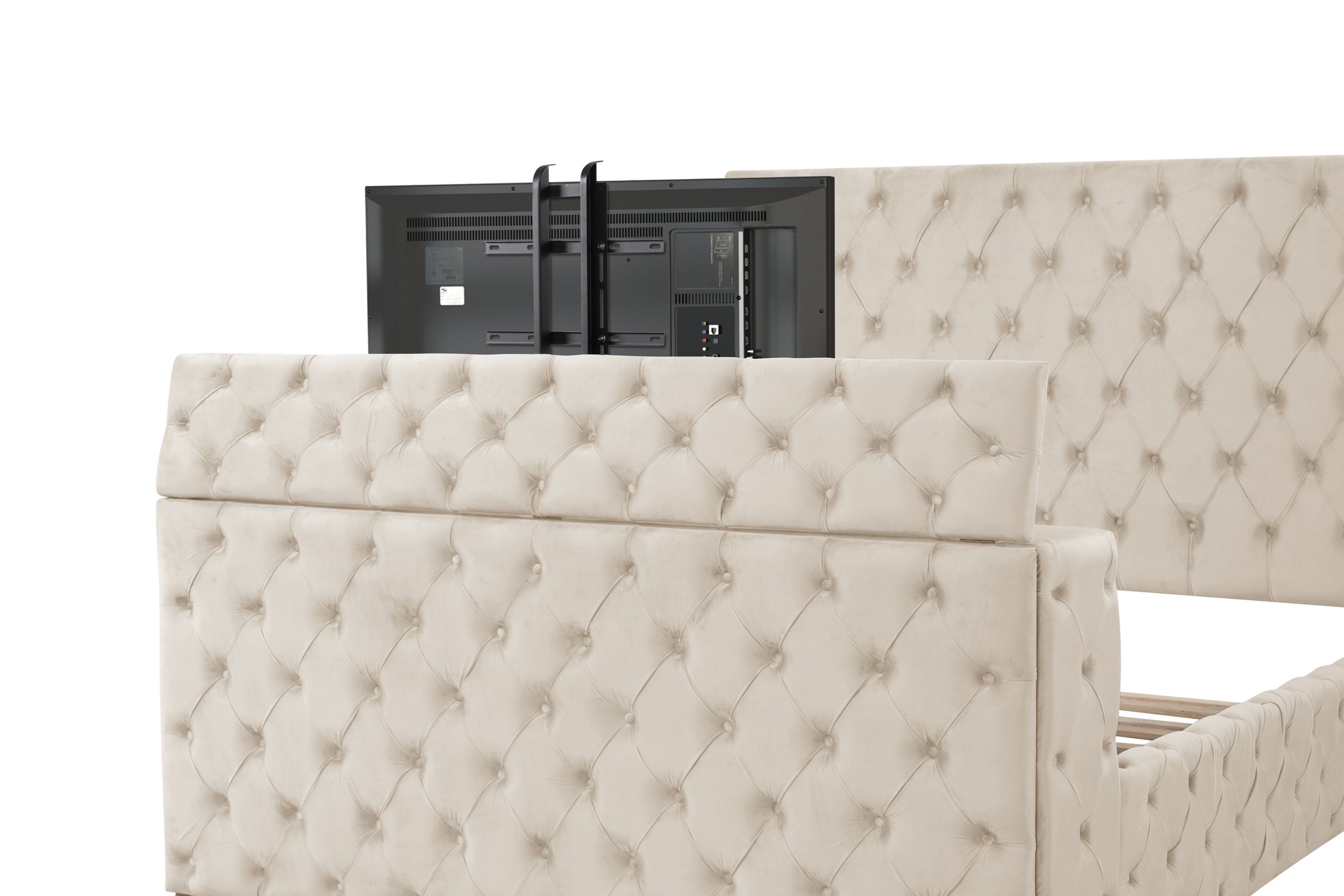 Encore Upholstered Sleigh Storage Bed, Queen Size