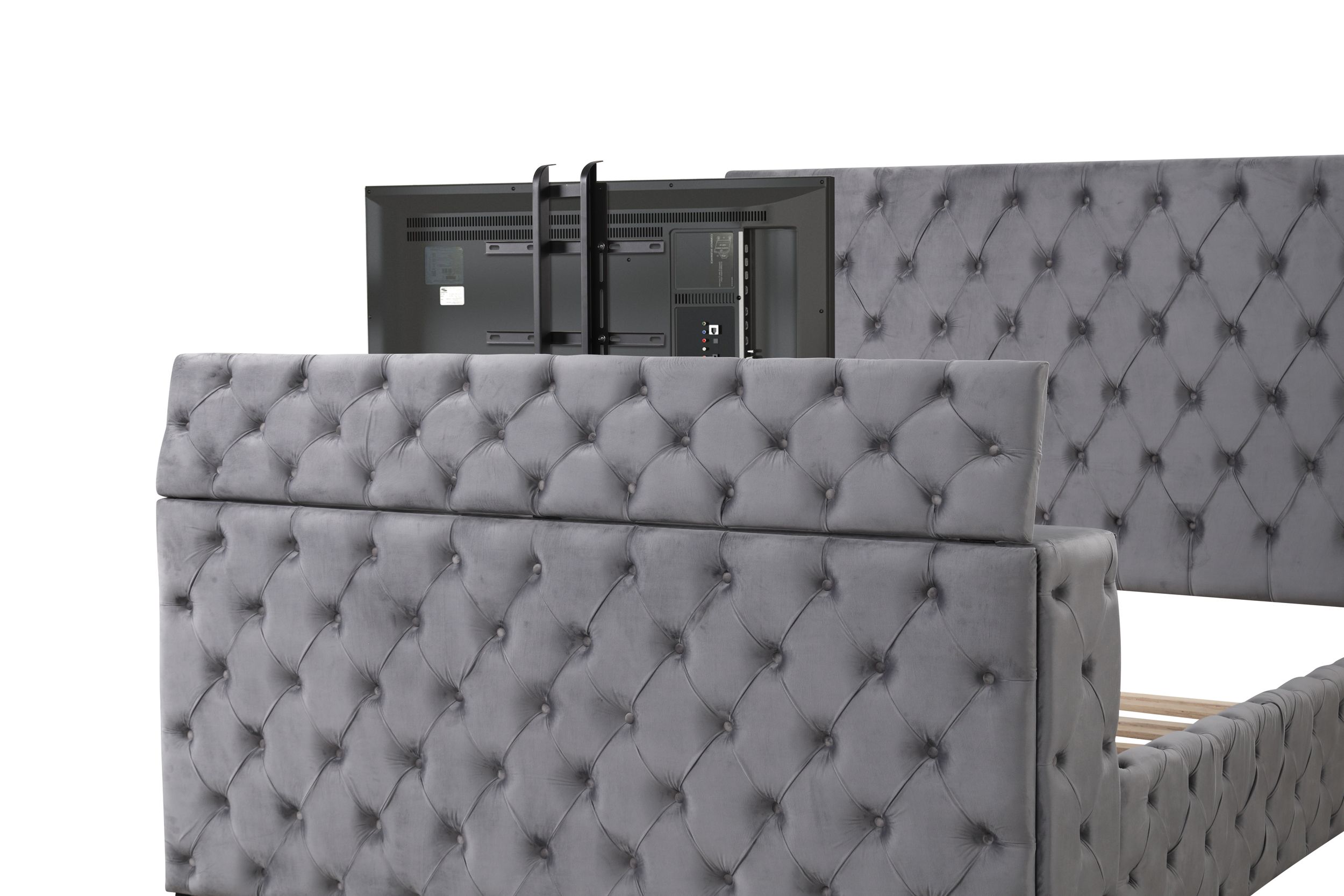Encore Upholstered Sleigh Storage Bed, King Size