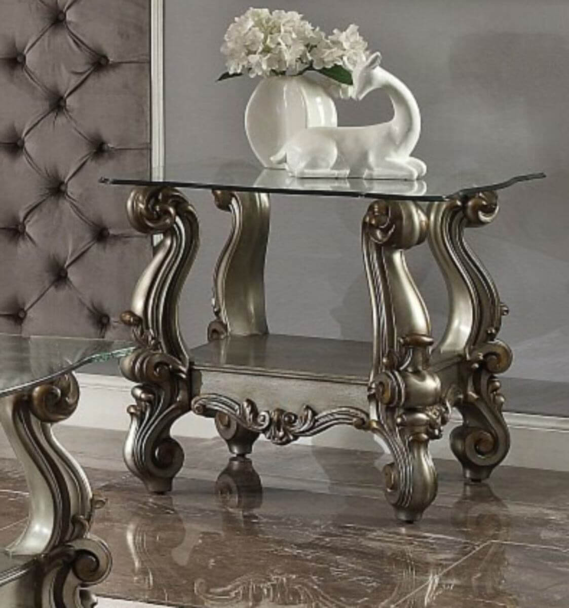 Versailles Glass End Table
