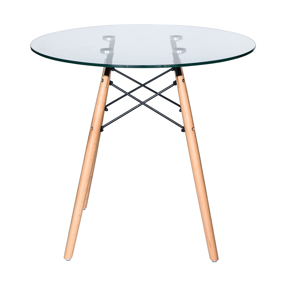 Dover Round Glass Bistro Dining Table