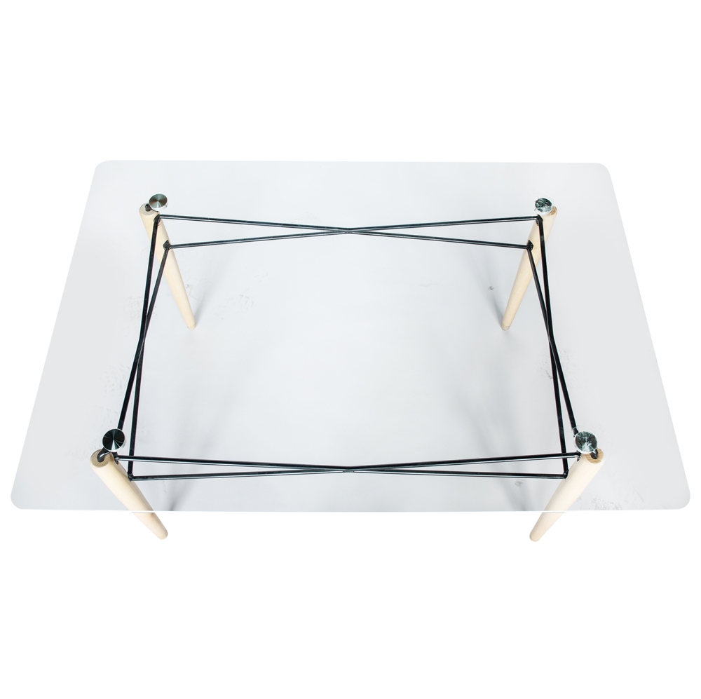 Dover Rectangle Glass Dining Table