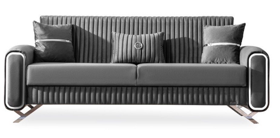 Escalade Microfiber Convertible Storage Living Room Set