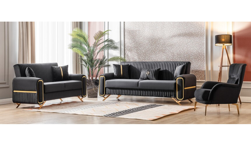 Escalade Microfiber Convertible Storage Sofa