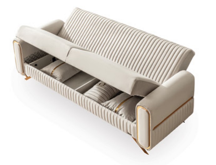 Escalade Microfiber Convertible Storage Living Room Set