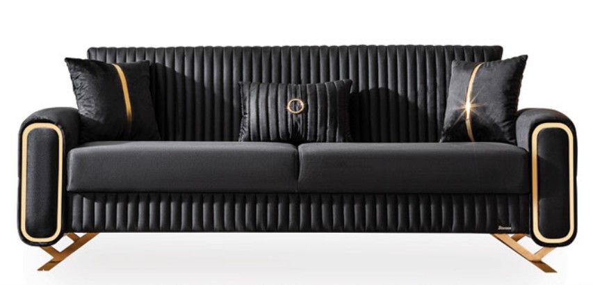 Escalade Microfiber Convertible Storage Living Room Set