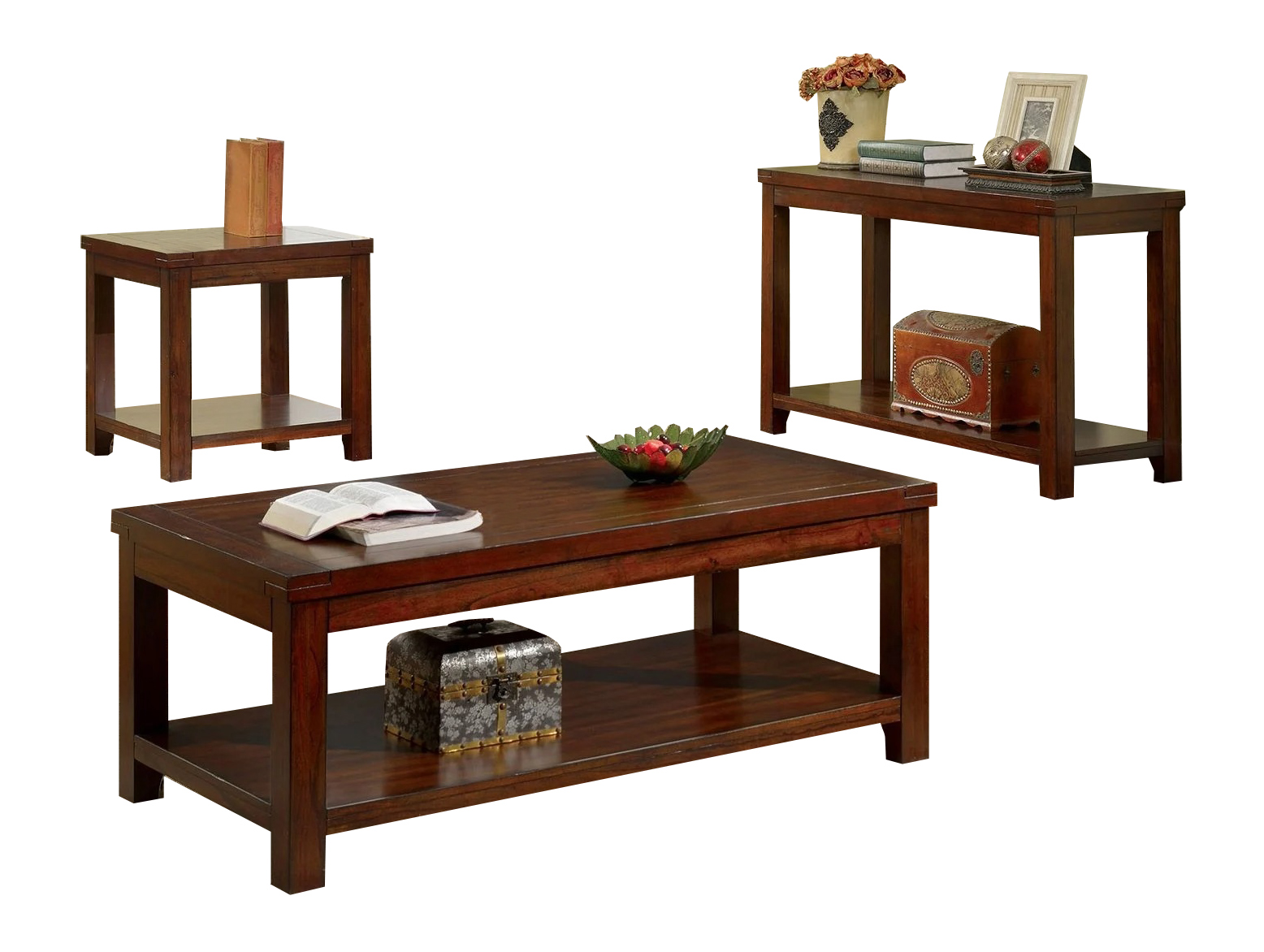 Estell Wood Storage Coffee Table Set
